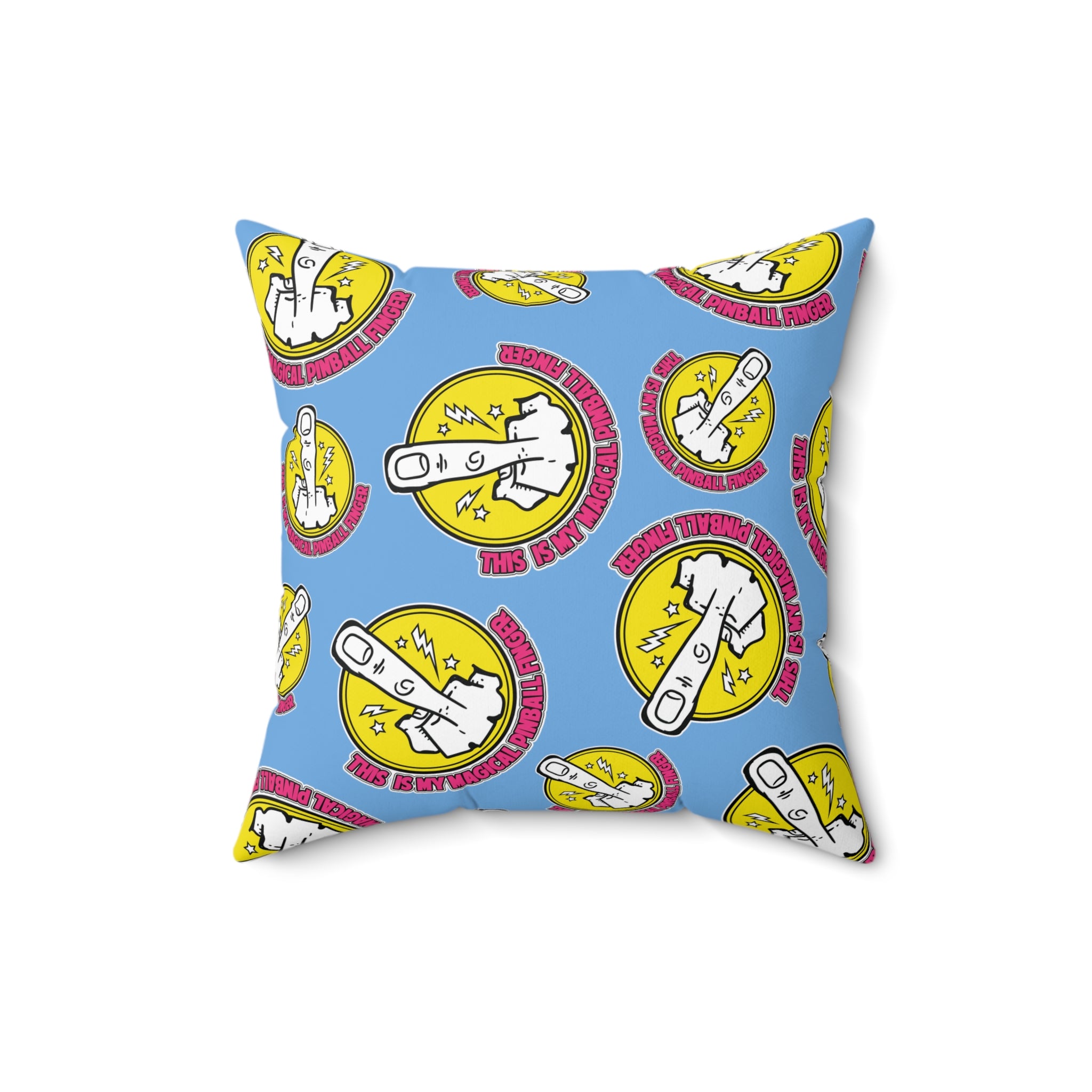 MAGICAL PINBALL FINGER - Spun Polyester Square Pillow