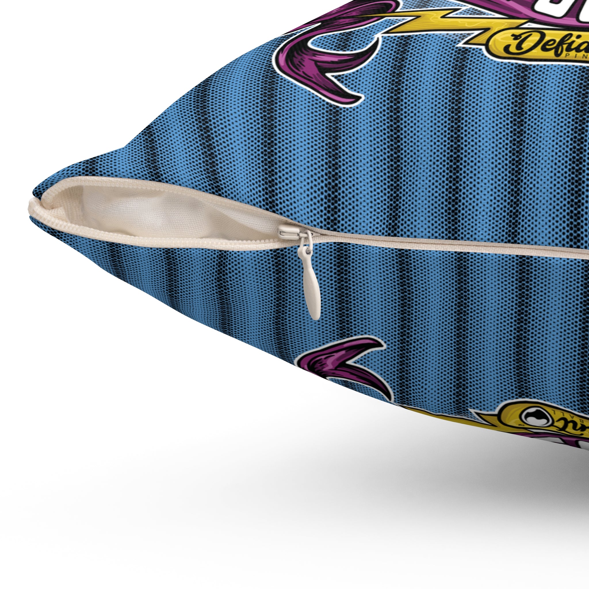 PINBALL JUST PLAY IT (Tongue Version) -  Spun Polyester Square Pillow