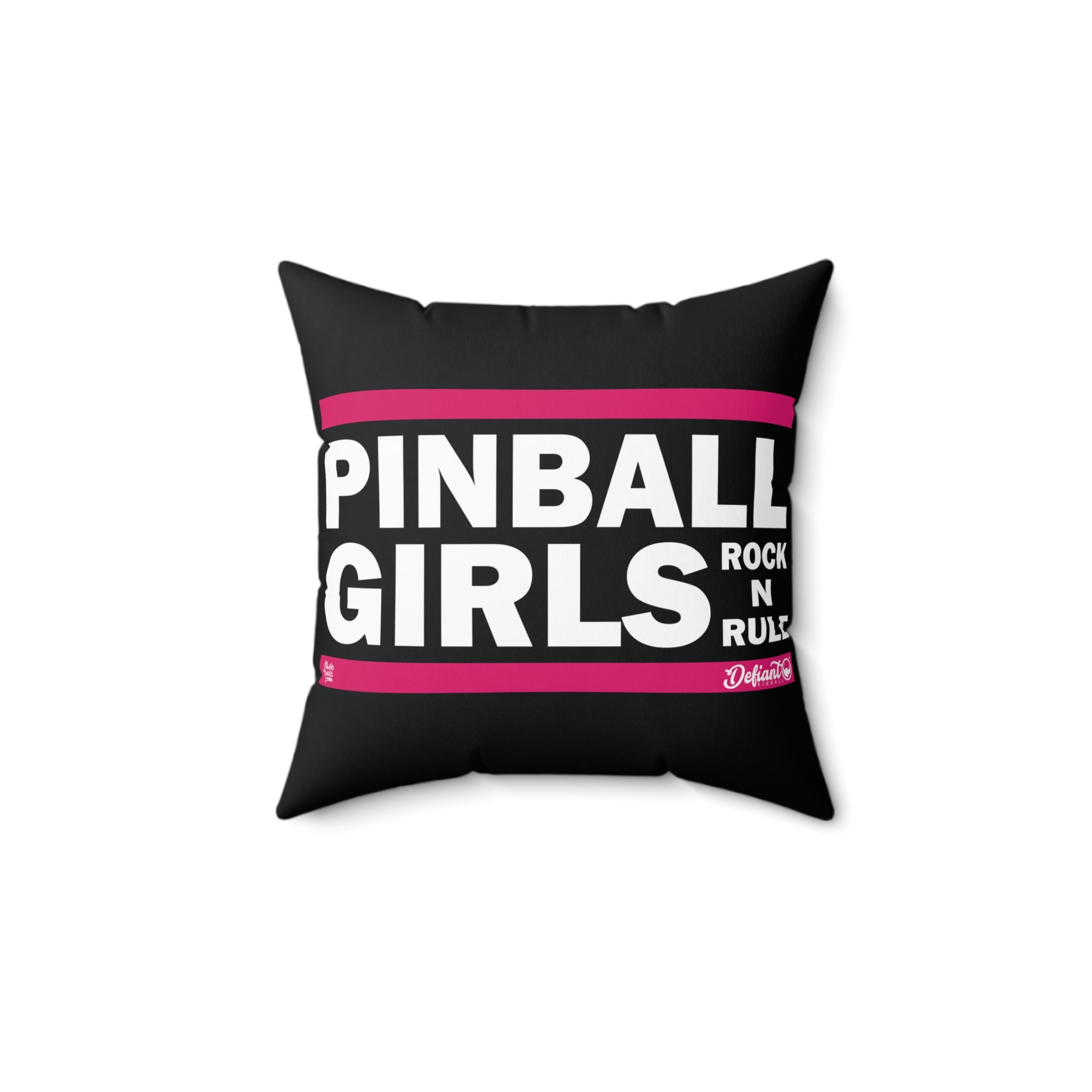 PINBALL GIRLS ROCK N RULE - Spun Polyester Square Pillow