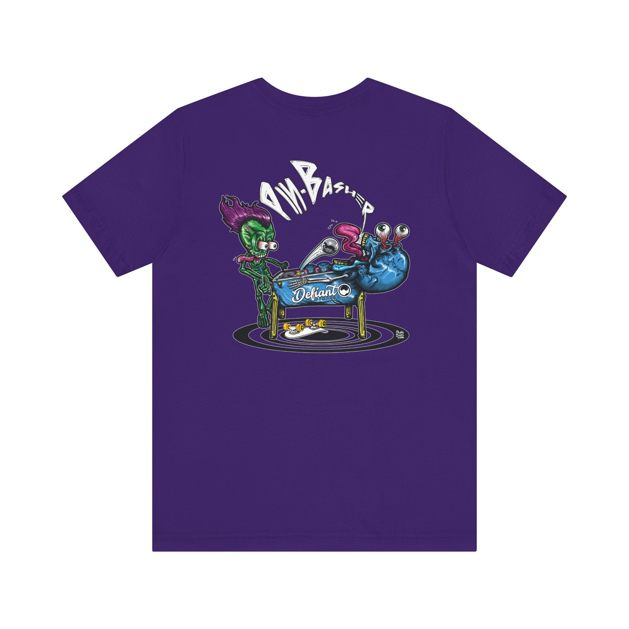 PIN - BASHER - Front & Back Print  Unisex Jersey Short Sleeve Tee