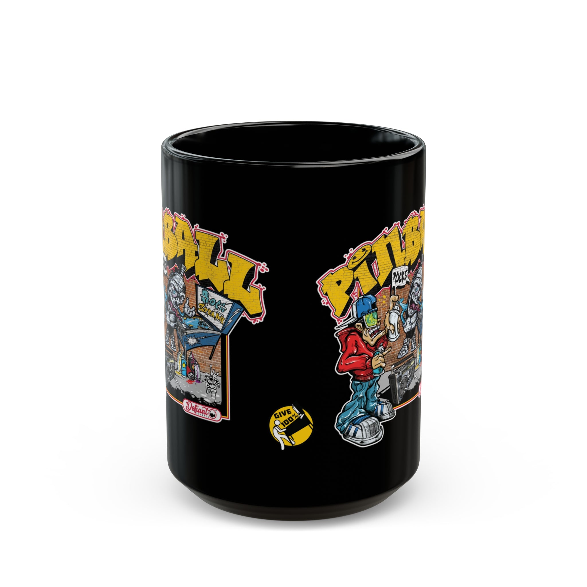 ROCK STEADY PINBALL - Black Mug (11oz, 15oz)
