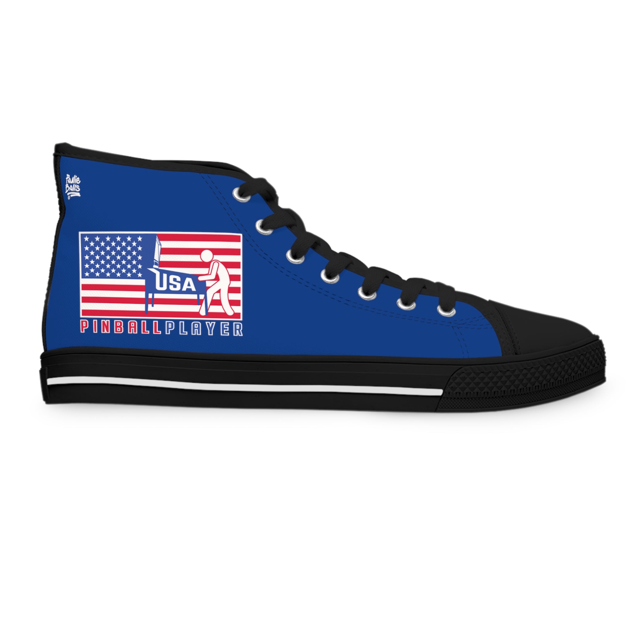 USA PINBALL PLAYER - Women's High Top Sneakers