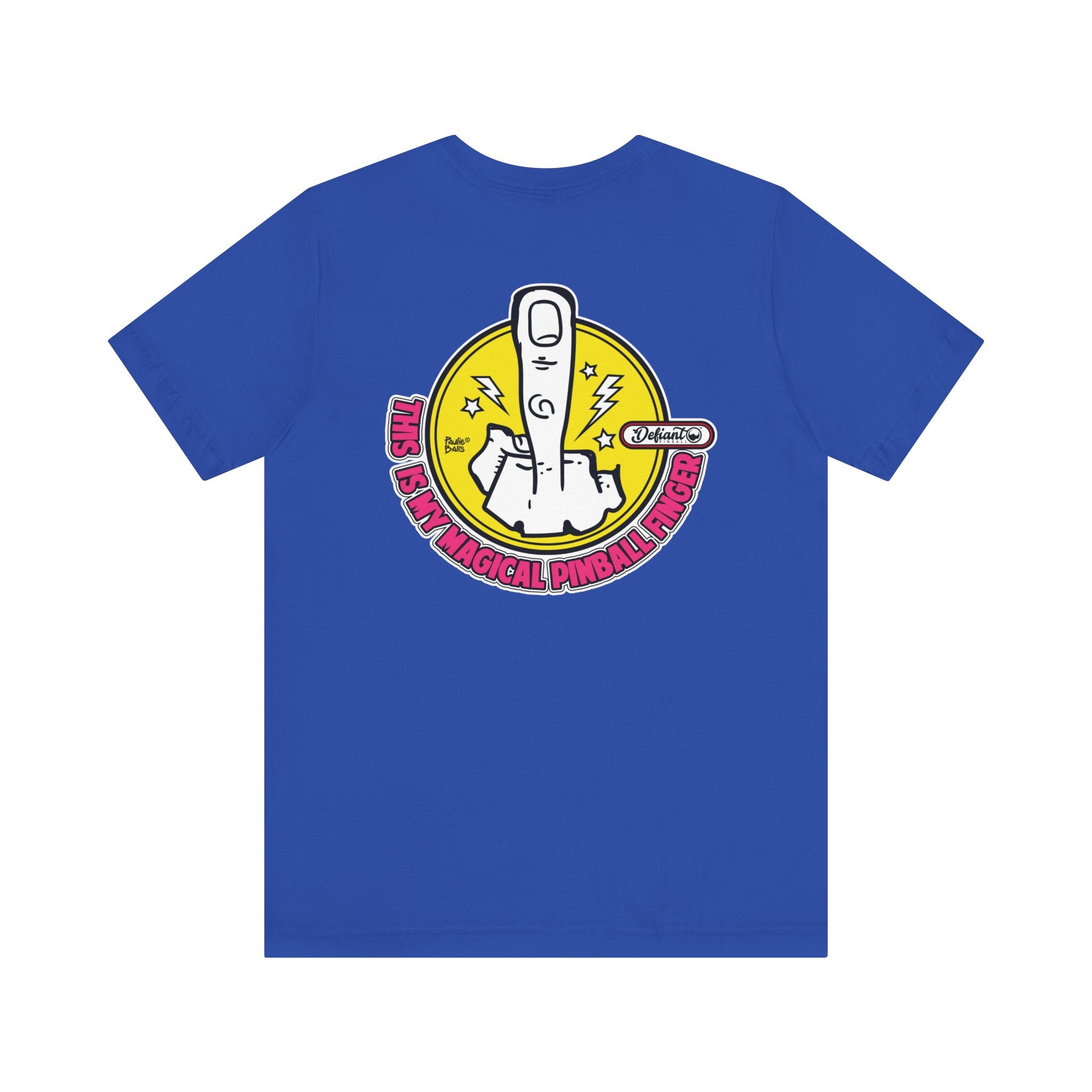 MAGICAL PINBALL FINGER - Front & Back Print  Unisex Jersey Short Sleeve Tee
