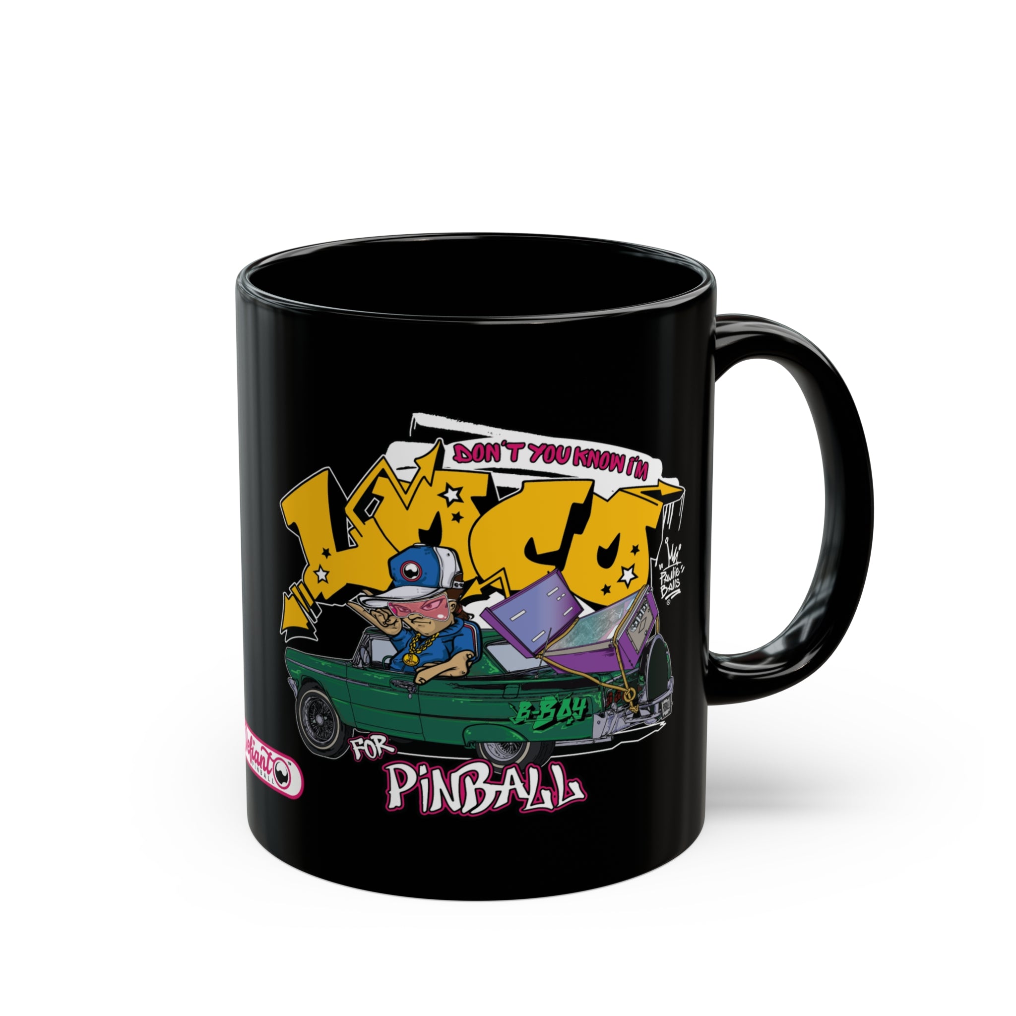LOCO FOR PINBALL - Black Mug (11oz, 15oz)