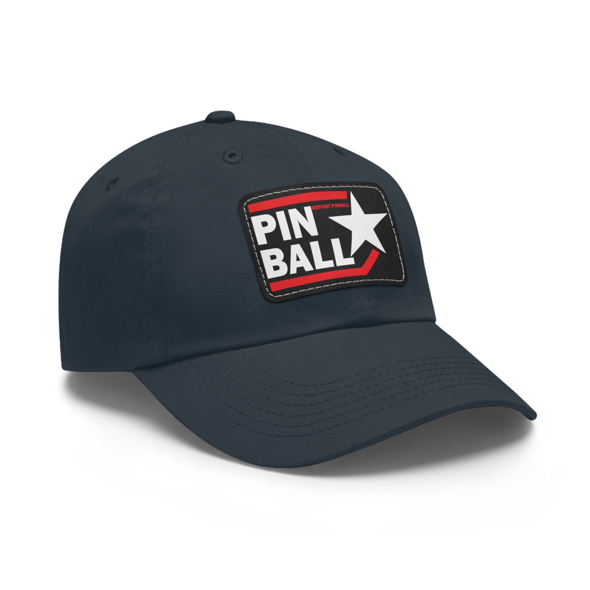 PINBALL Star - Dad Hat with Leather Patch (Rectangle)