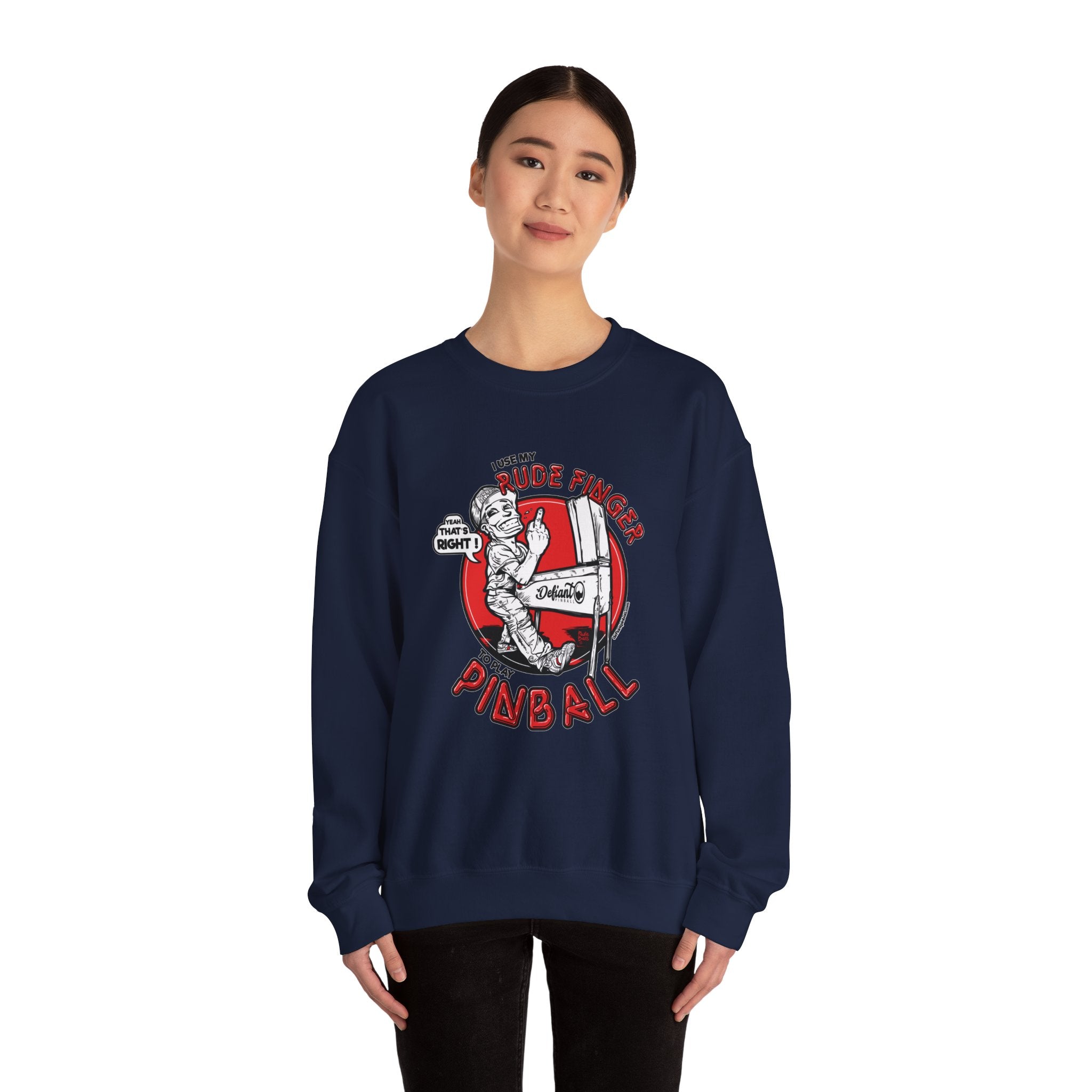 RUDE FINGER - Unisex Heavy Blend™ Crewneck Sweatshirt Jumper