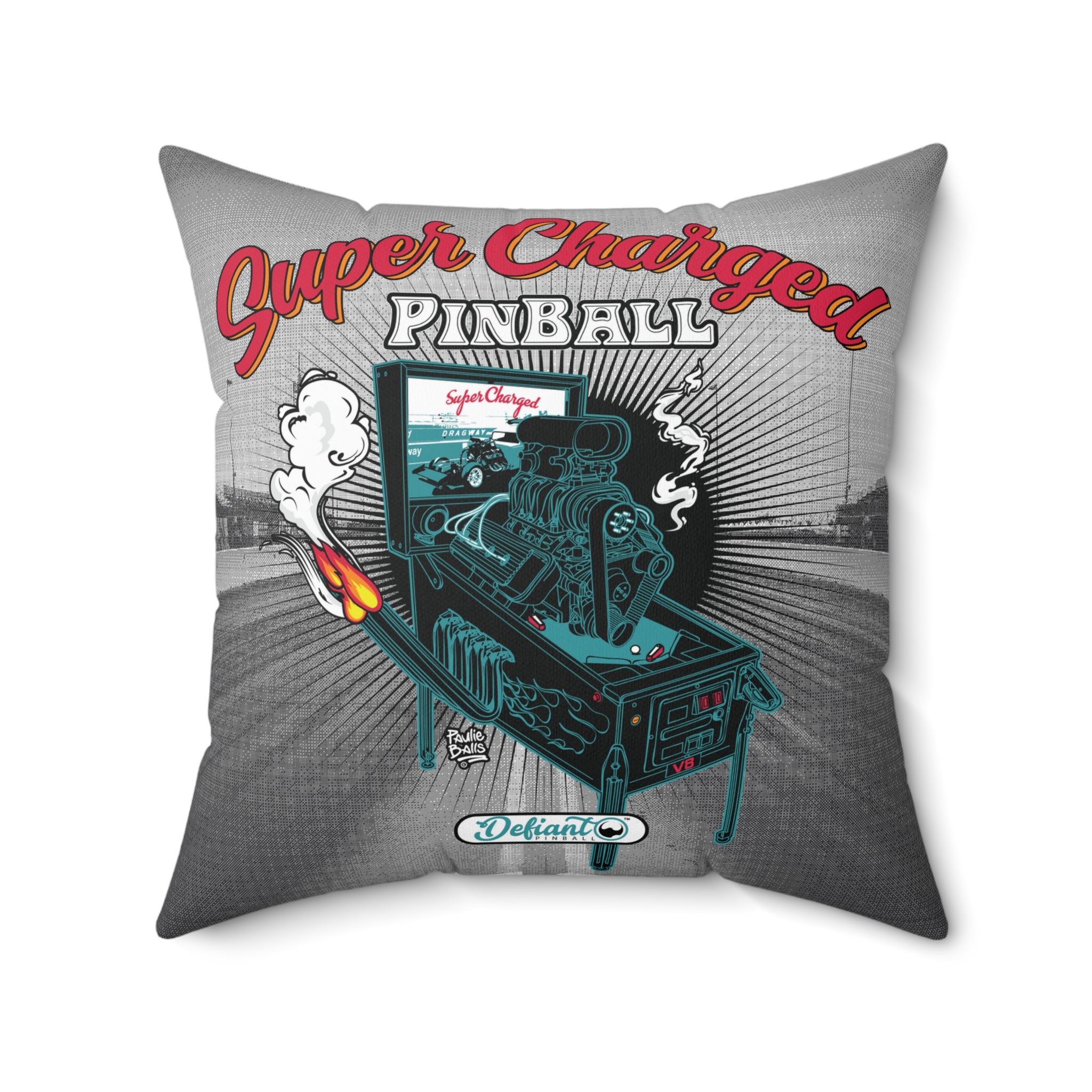 SUPER CHARGED - Spun Polyester Square Pillow