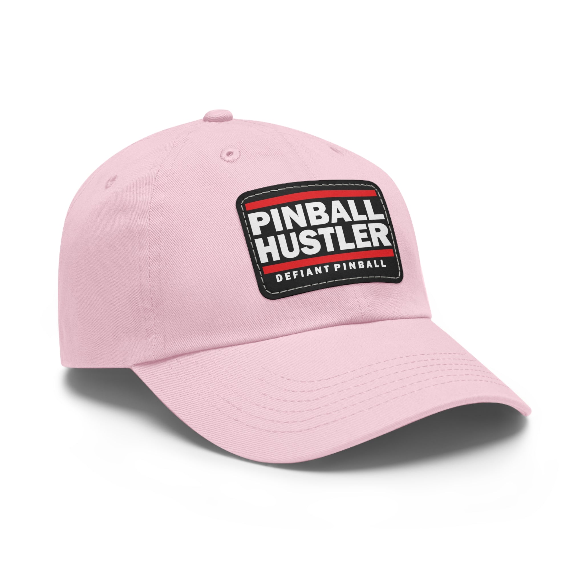 PINBALL HUSTLER - Dad Hat with Leather Patch (Rectangle)