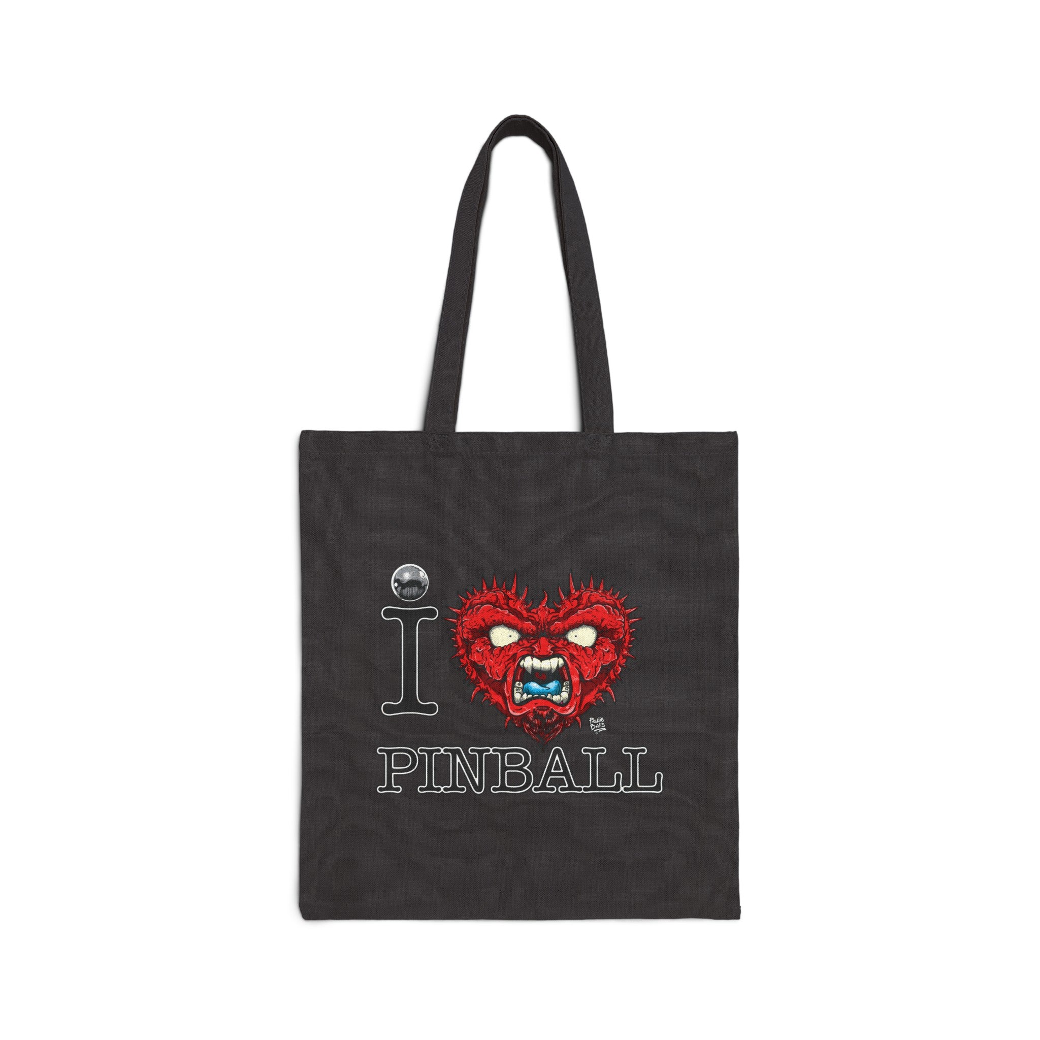 I LOVE PINBALL - Cotton Canvas Tote Bag
