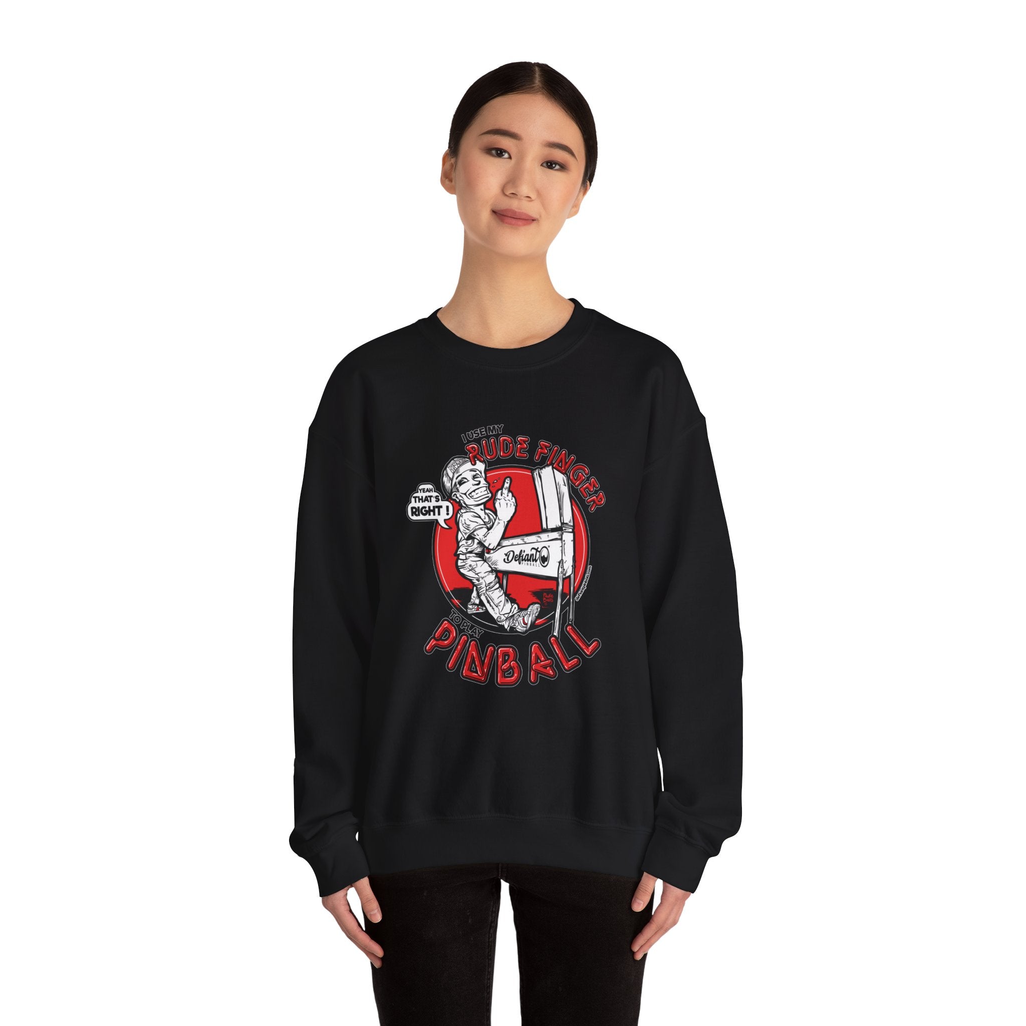 RUDE FINGER - Unisex Heavy Blend™ Crewneck Sweatshirt Jumper