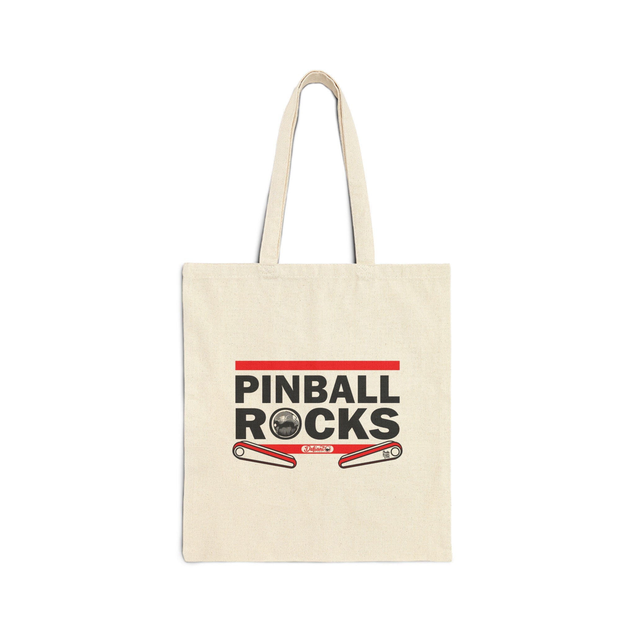 PINBALL ROCKS THE DMC - Cotton Canvas Tote Bag