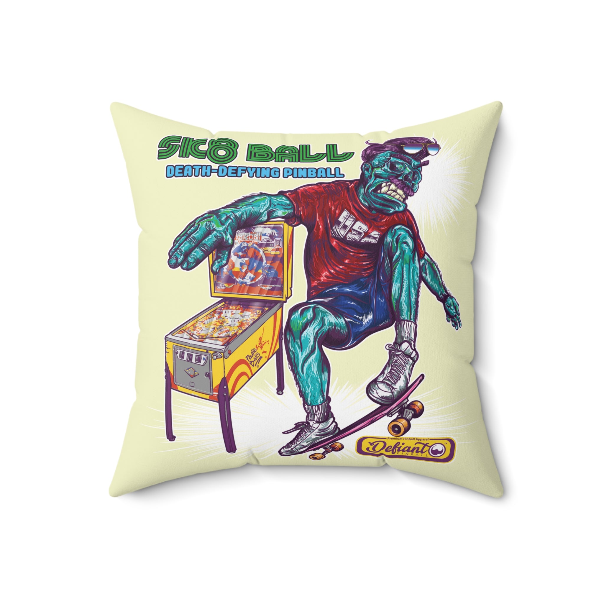 SK8 BALL - Spun Polyester Square Pillow