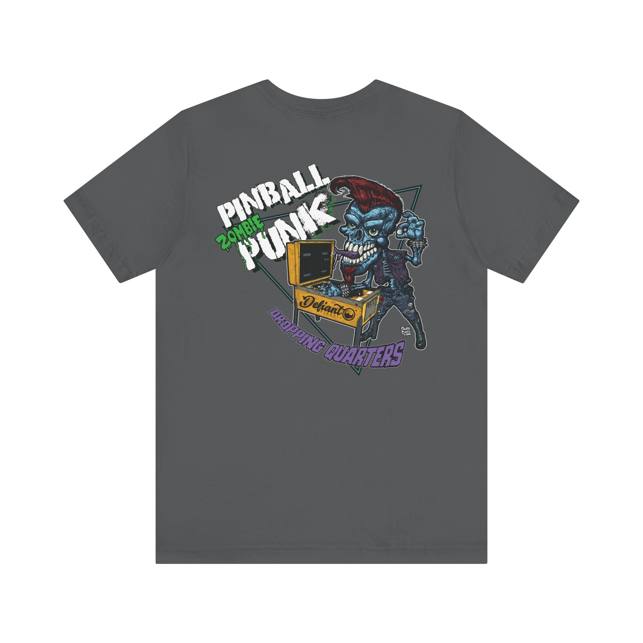 PINBALL Zombie PUNK  - Front & Back Print  Unisex Jersey Short Sleeve Tee