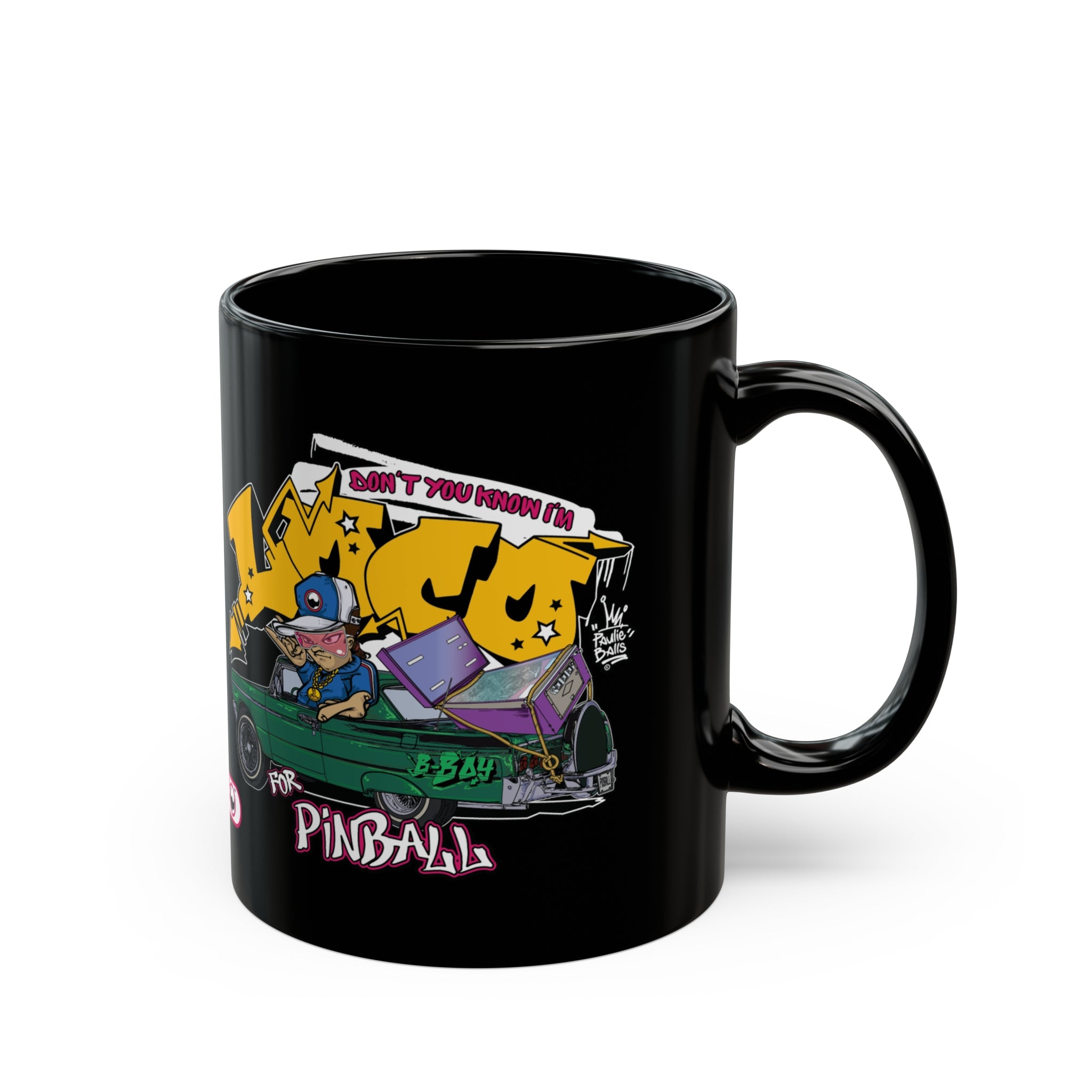 LOCO FOR PINBALL - Black Mug (11oz, 15oz)