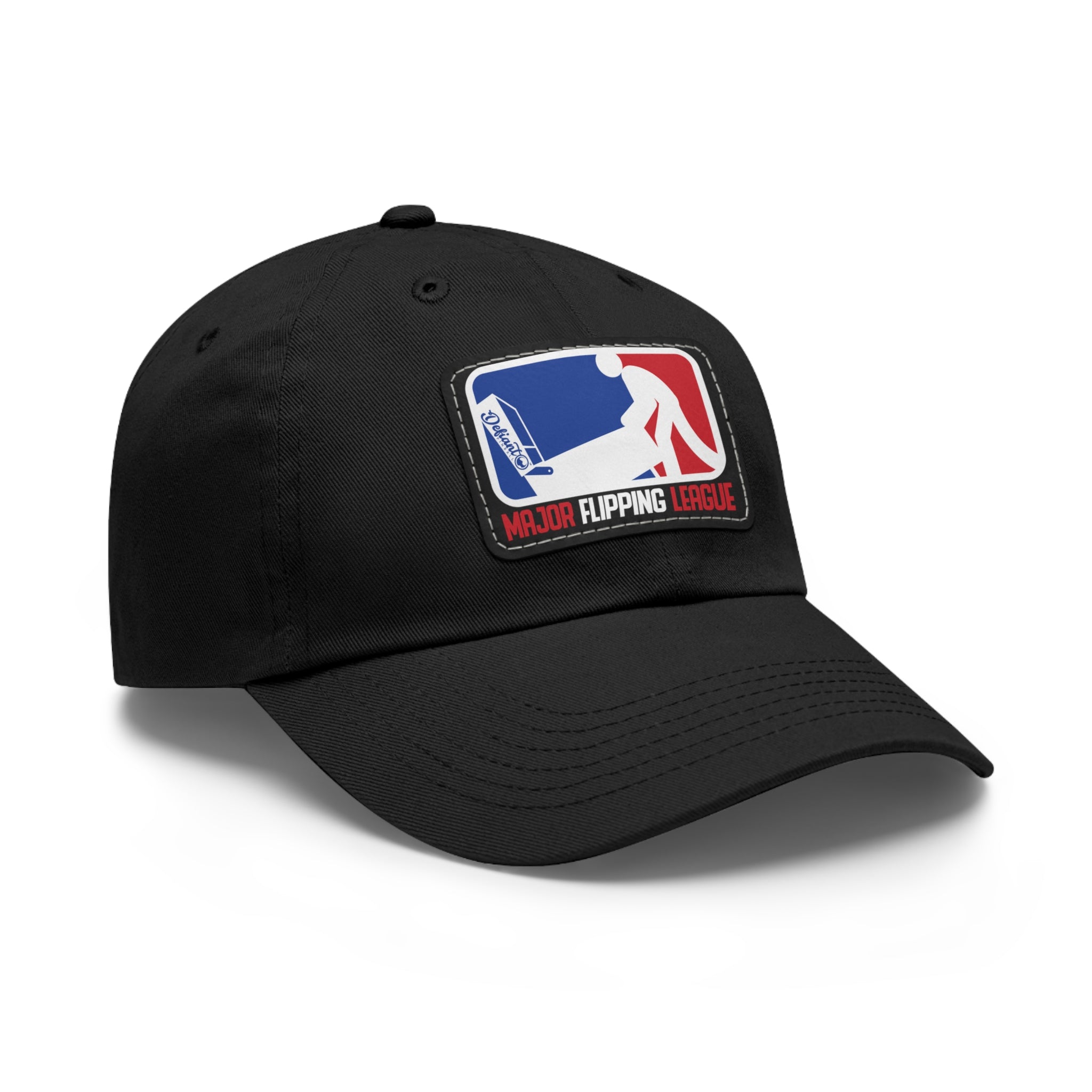 MAJOR FLIPPING LEAGUE - Dad Hat with Leather Patch (Rectangle)