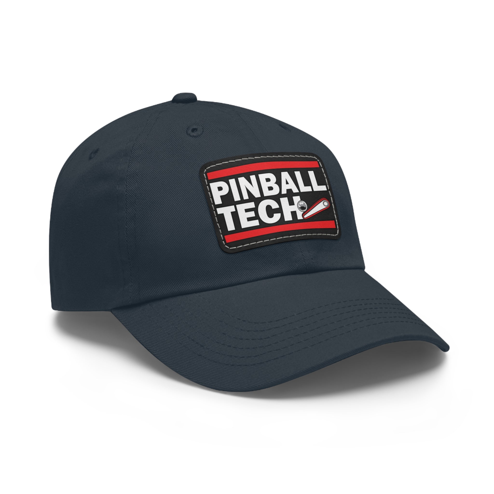 PINBALL TECH - Dad Hat with Leather Patch (Rectangle)
