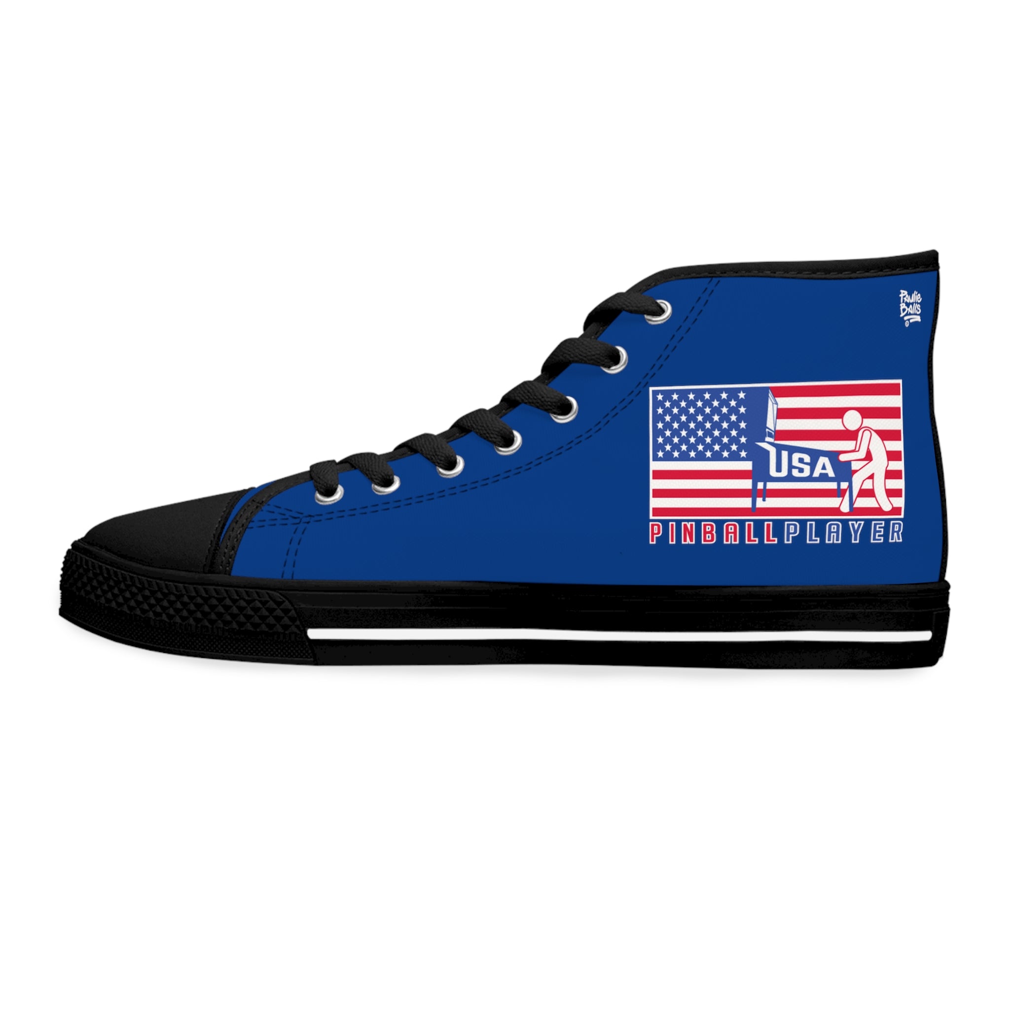 USA PINBALL PLAYER - Women's High Top Sneakers