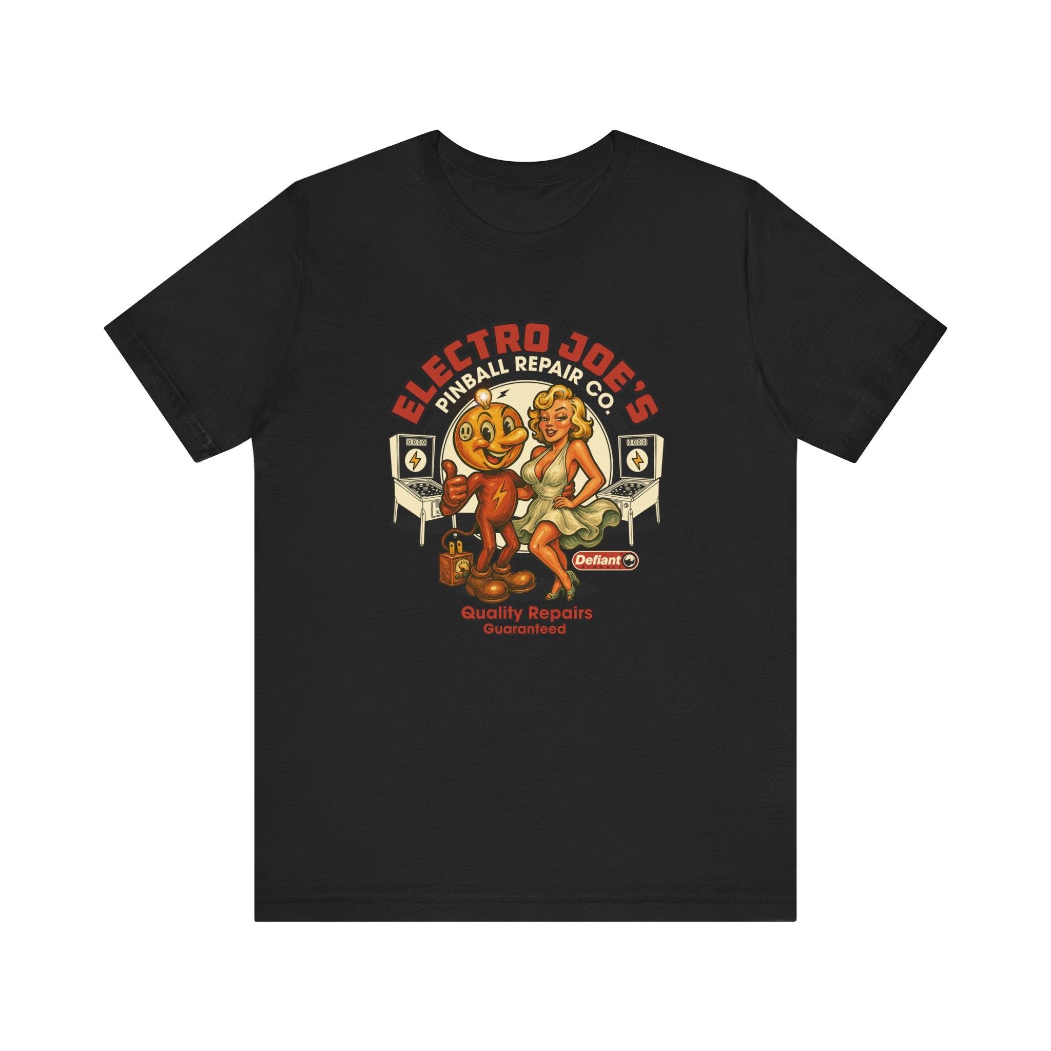 ELECTRO JOE’S PINBALL REPAIR CO. - Unisex Jersey Short Sleeve Tee