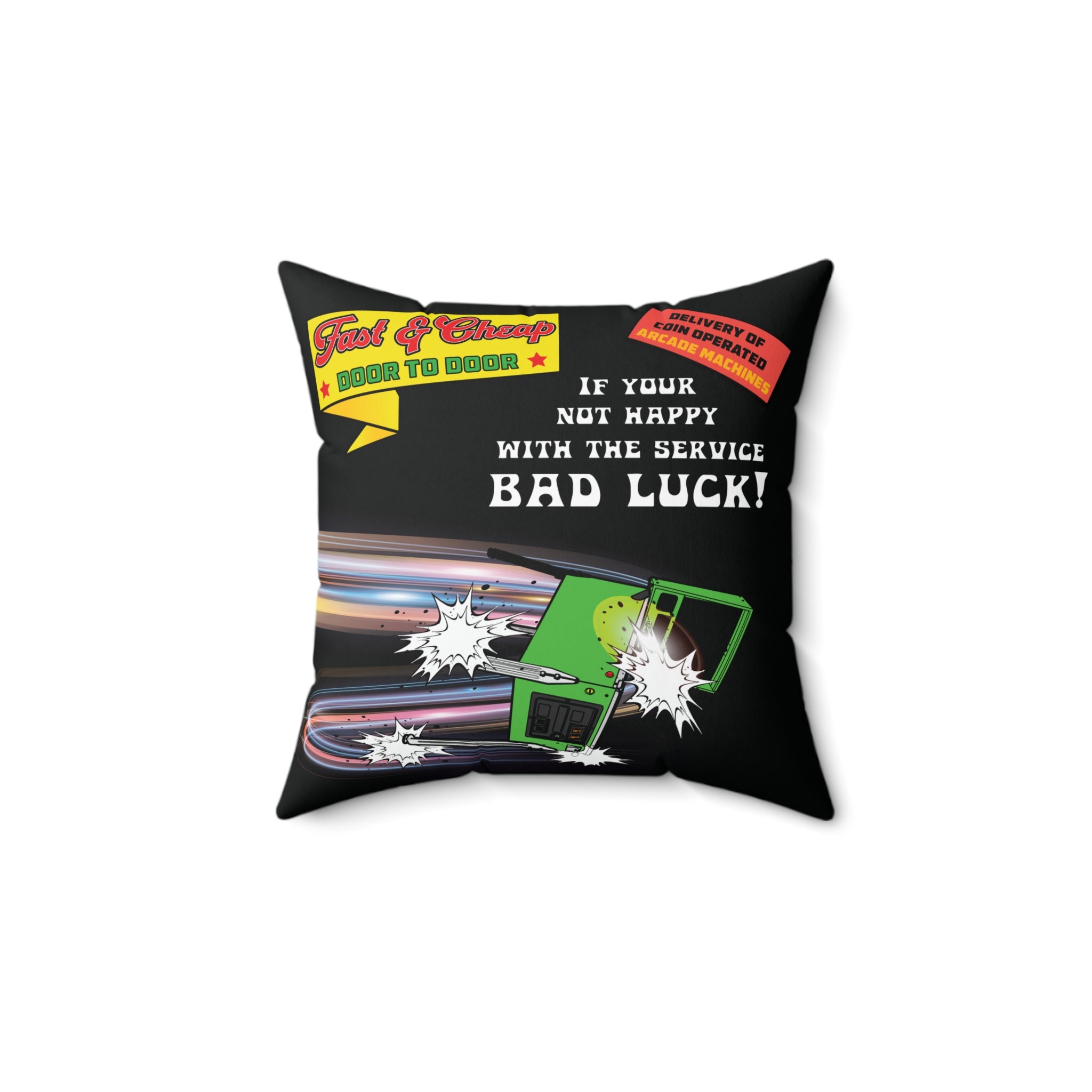 Pinball Delivery No Guarantee - Spun Polyester Square Pillow