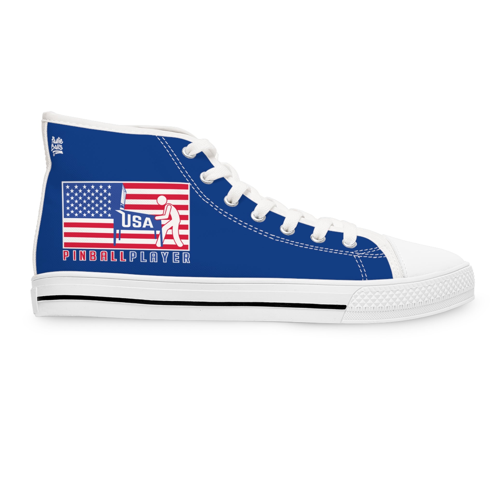 USA PINBALL PLAYER - Women's High Top Sneakers