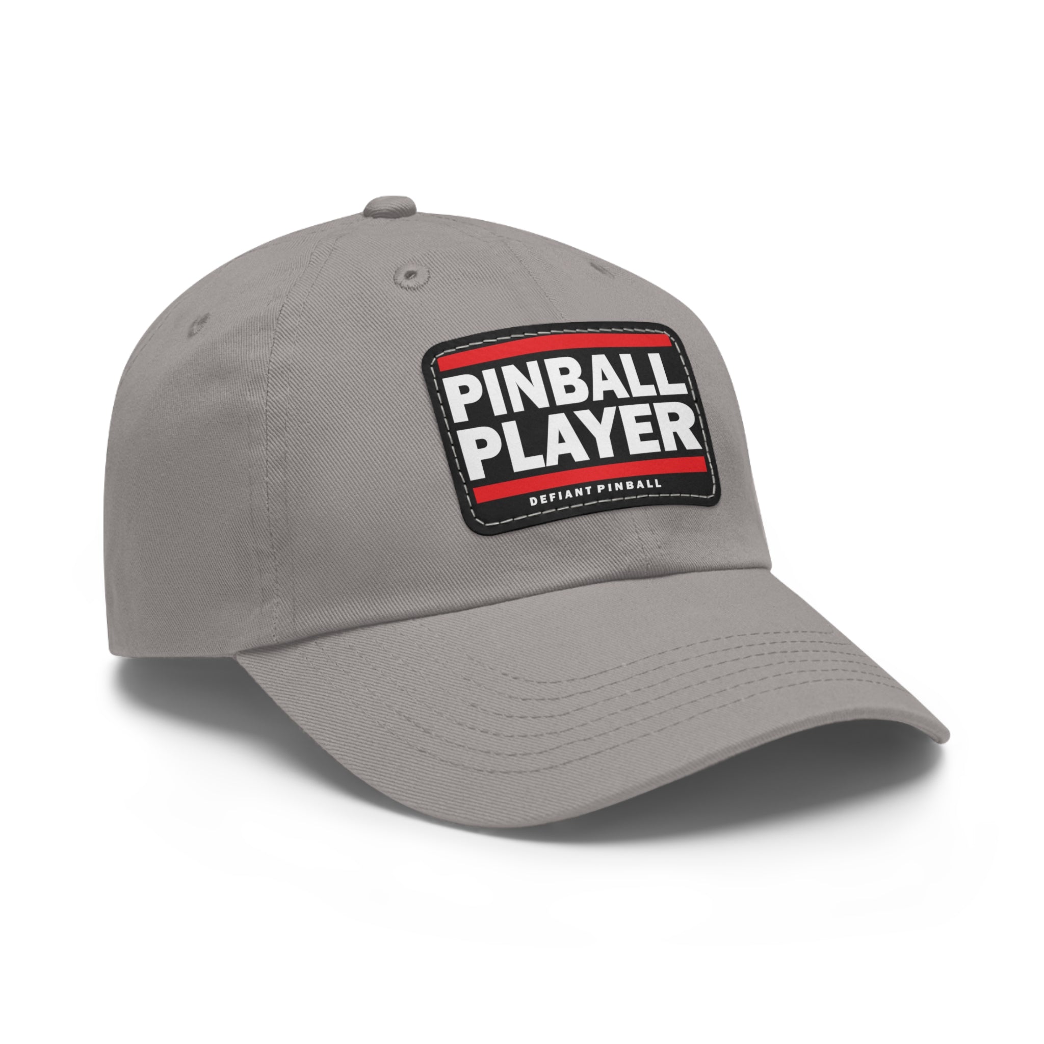 PINBALL PLAYER - Dad Hat with Leather Patch (Rectangle)
