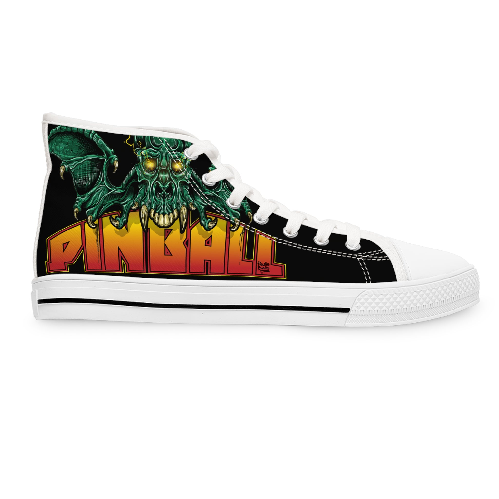 PINBALL GIVES YOU WINGS - Women's High Top Sneakers