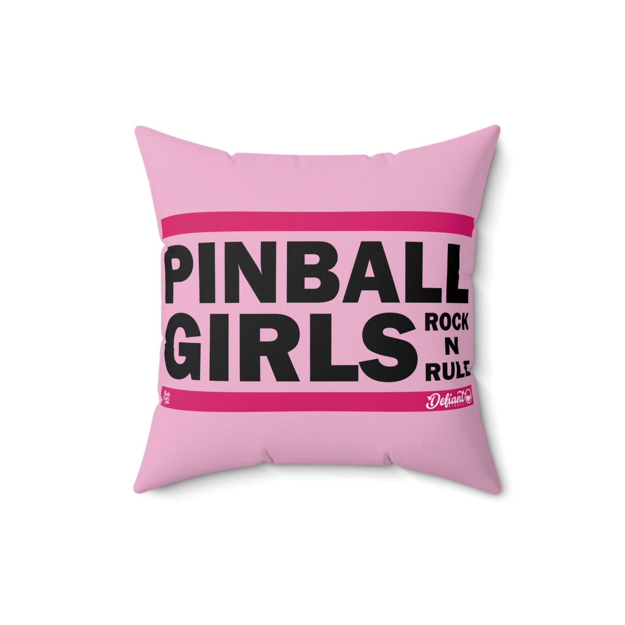 PINBALL GIRLS ROCK N RULE - Spun Polyester Square Pillow