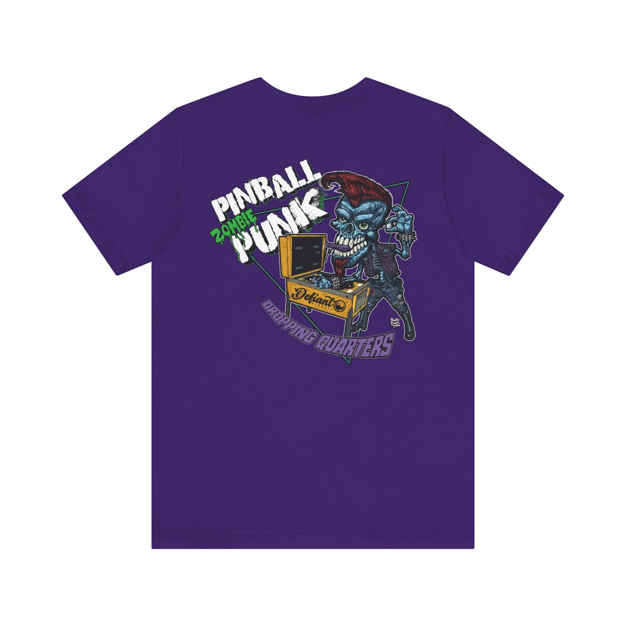 PINBALL Zombie PUNK  - Front & Back Print  Unisex Jersey Short Sleeve Tee