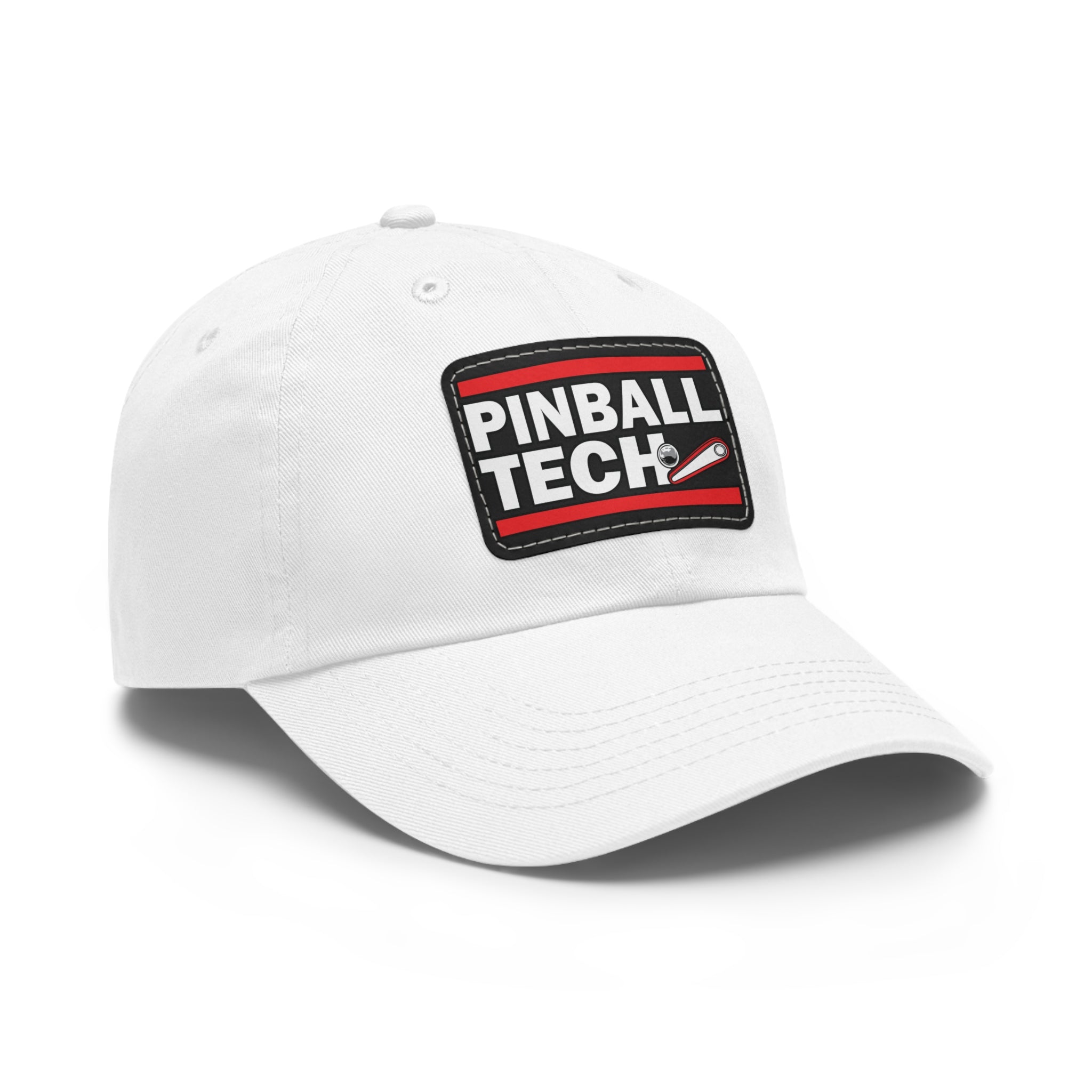 PINBALL TECH - Dad Hat with Leather Patch (Rectangle)