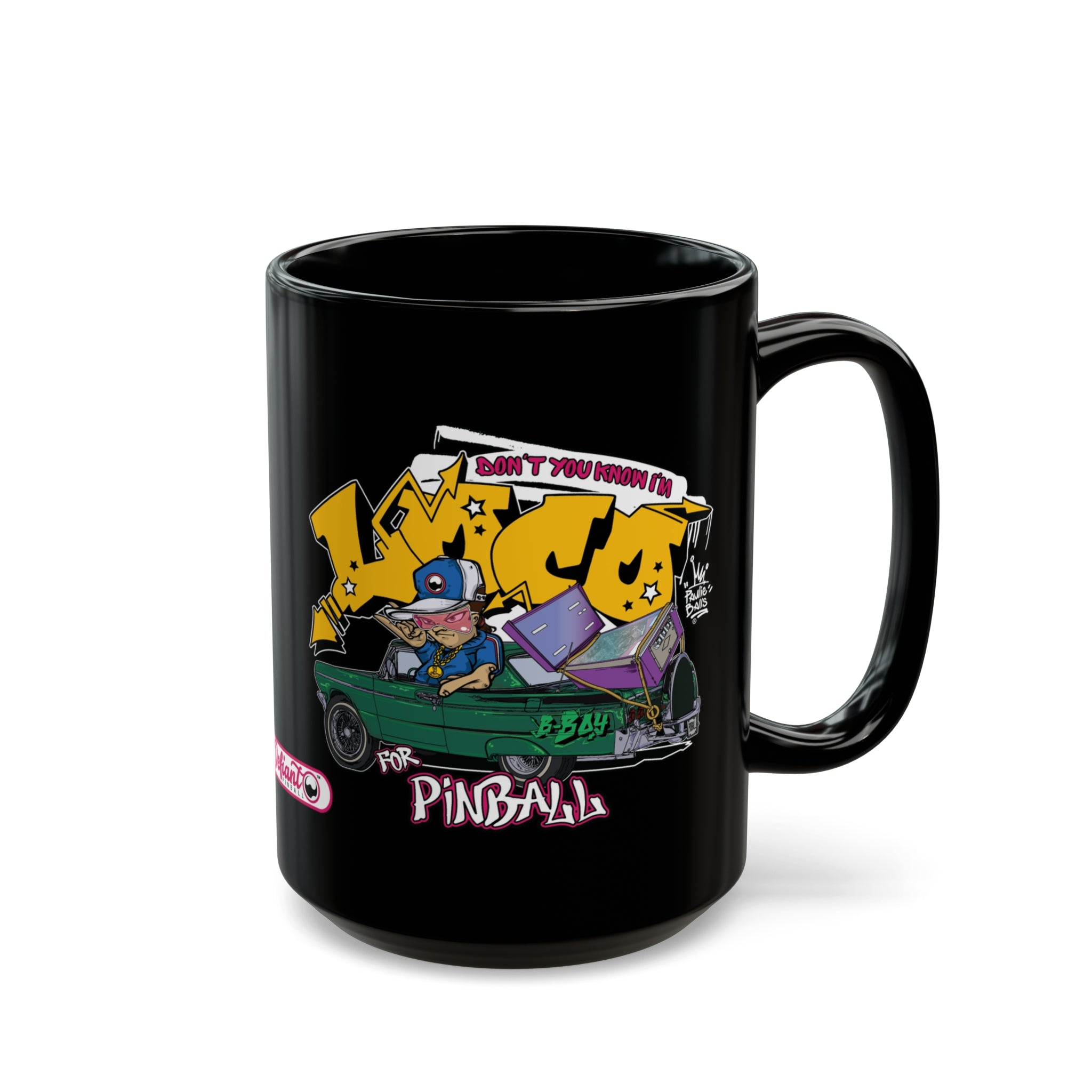 LOCO FOR PINBALL - Black Mug (11oz, 15oz)