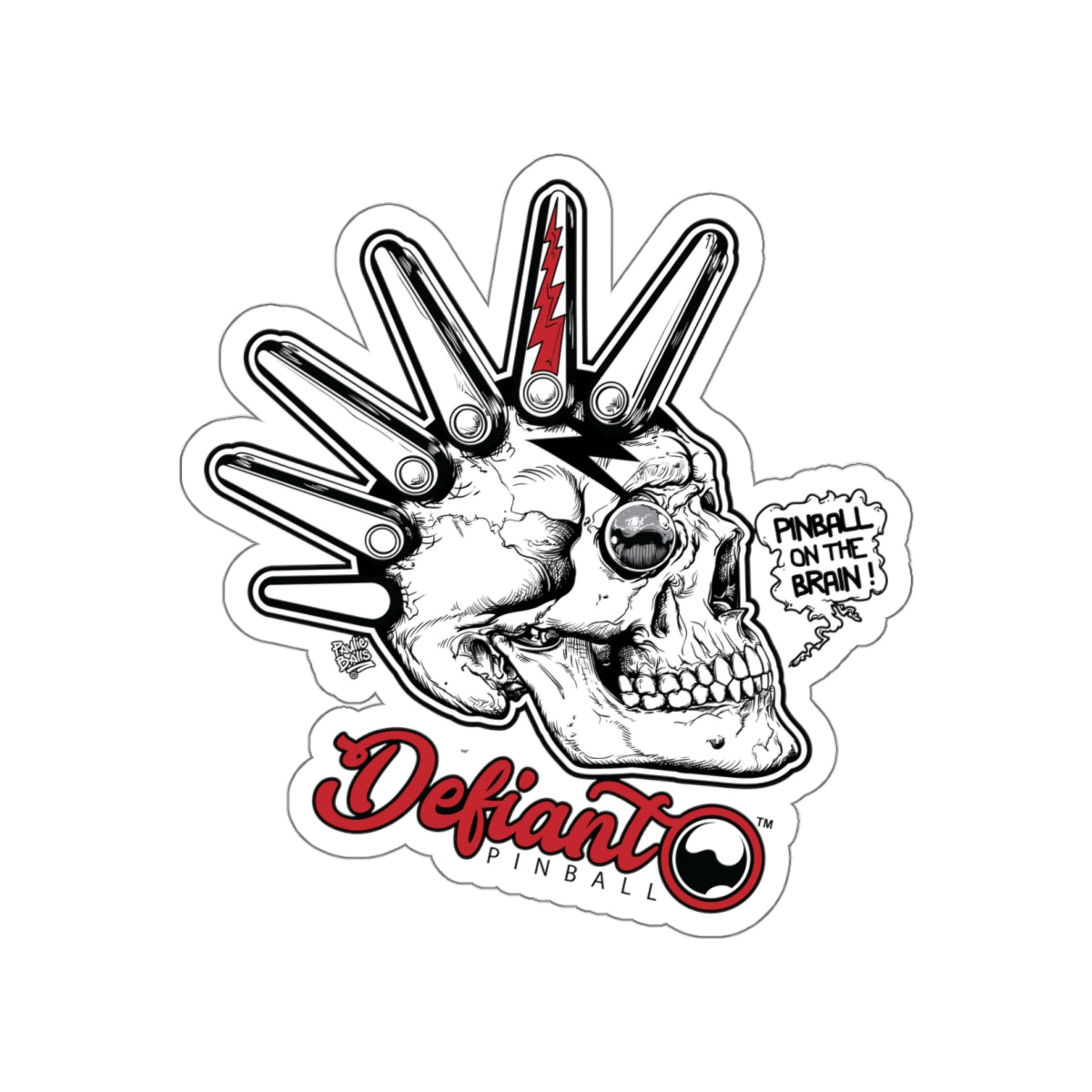 Flipper Head - Die-Cut Stickers