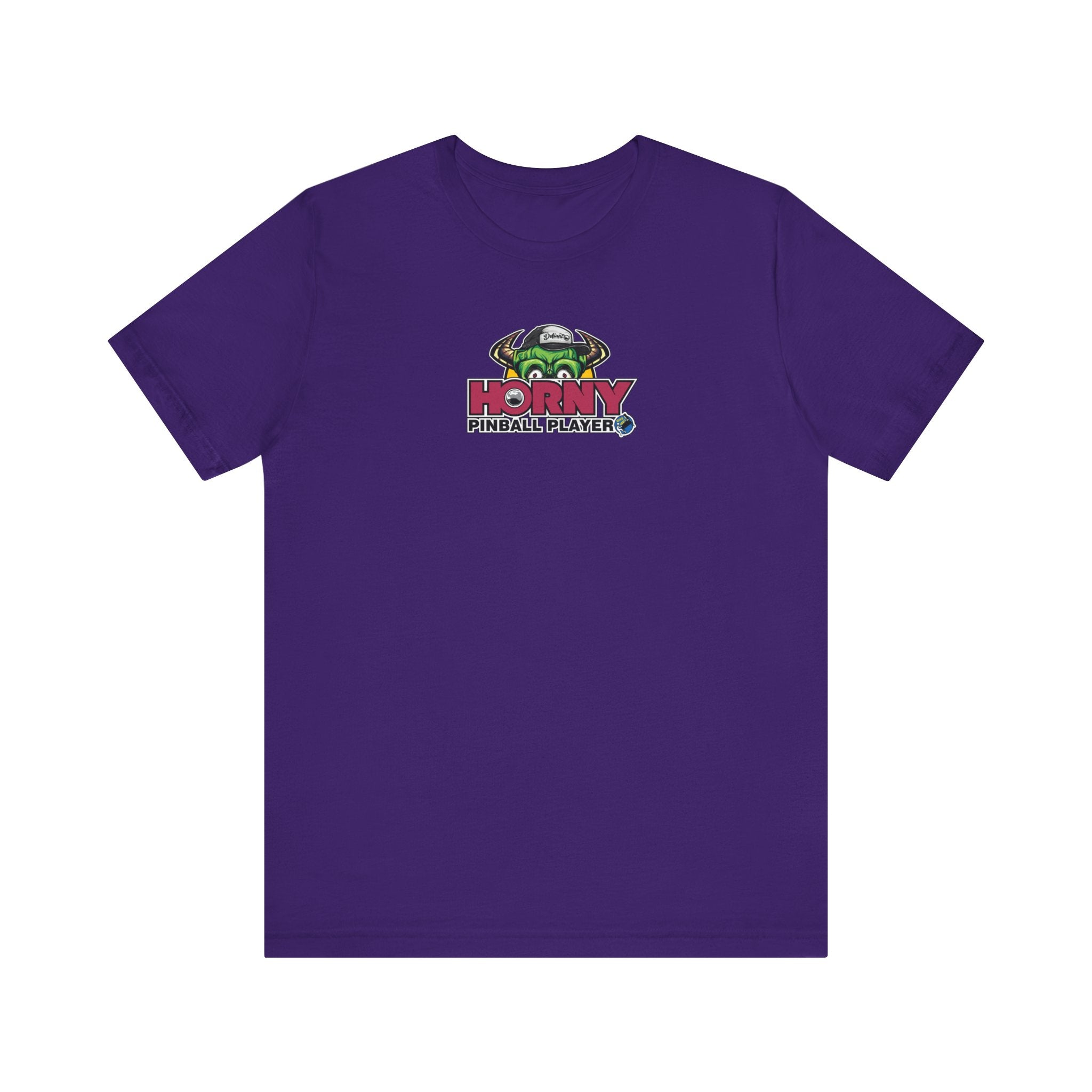 Horny Pinball Player - Front & Back Print  Unisex Jersey Short Sleeve Tee