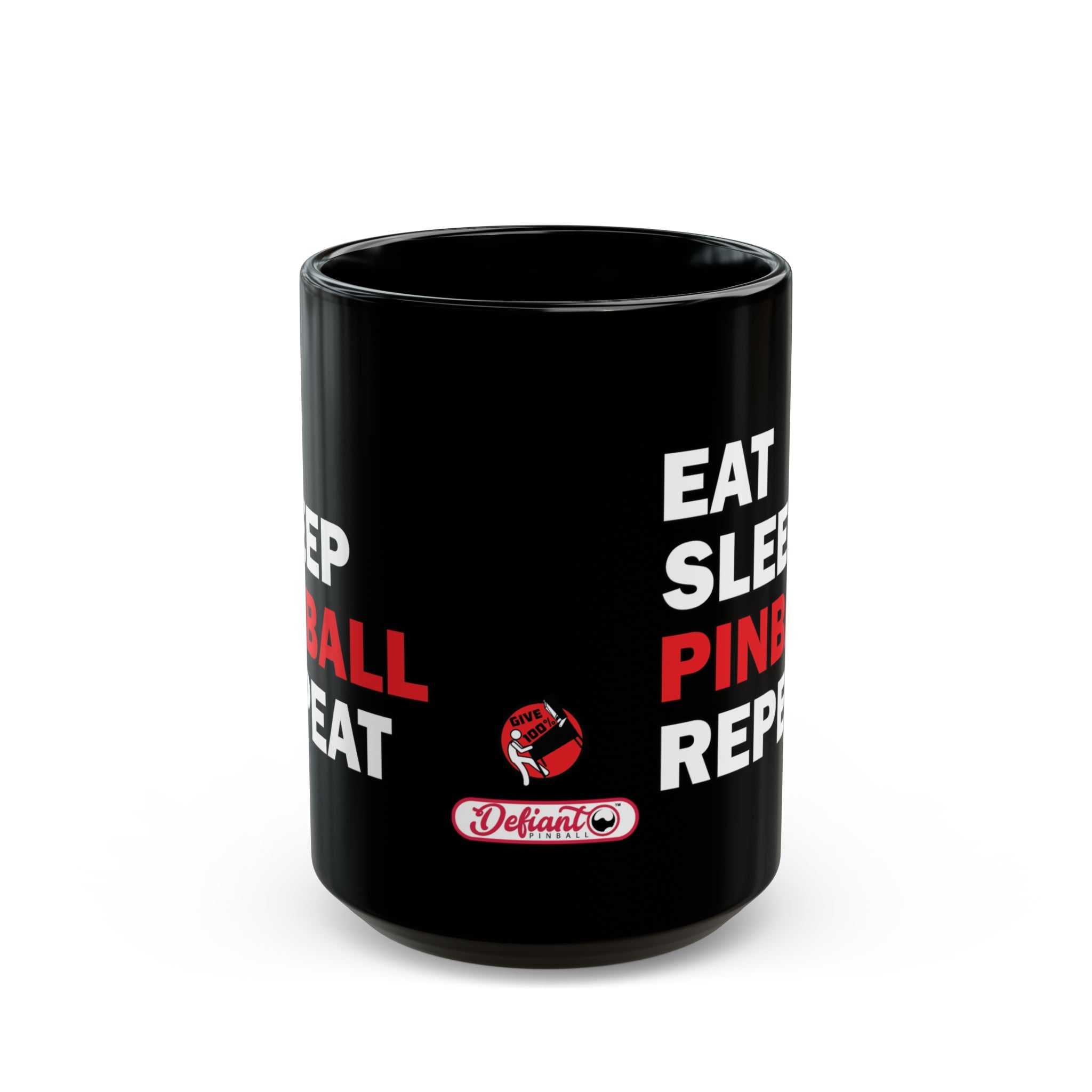 EAT SLEEP PINBALL REPEAT - Black Mug (11oz, 15oz)