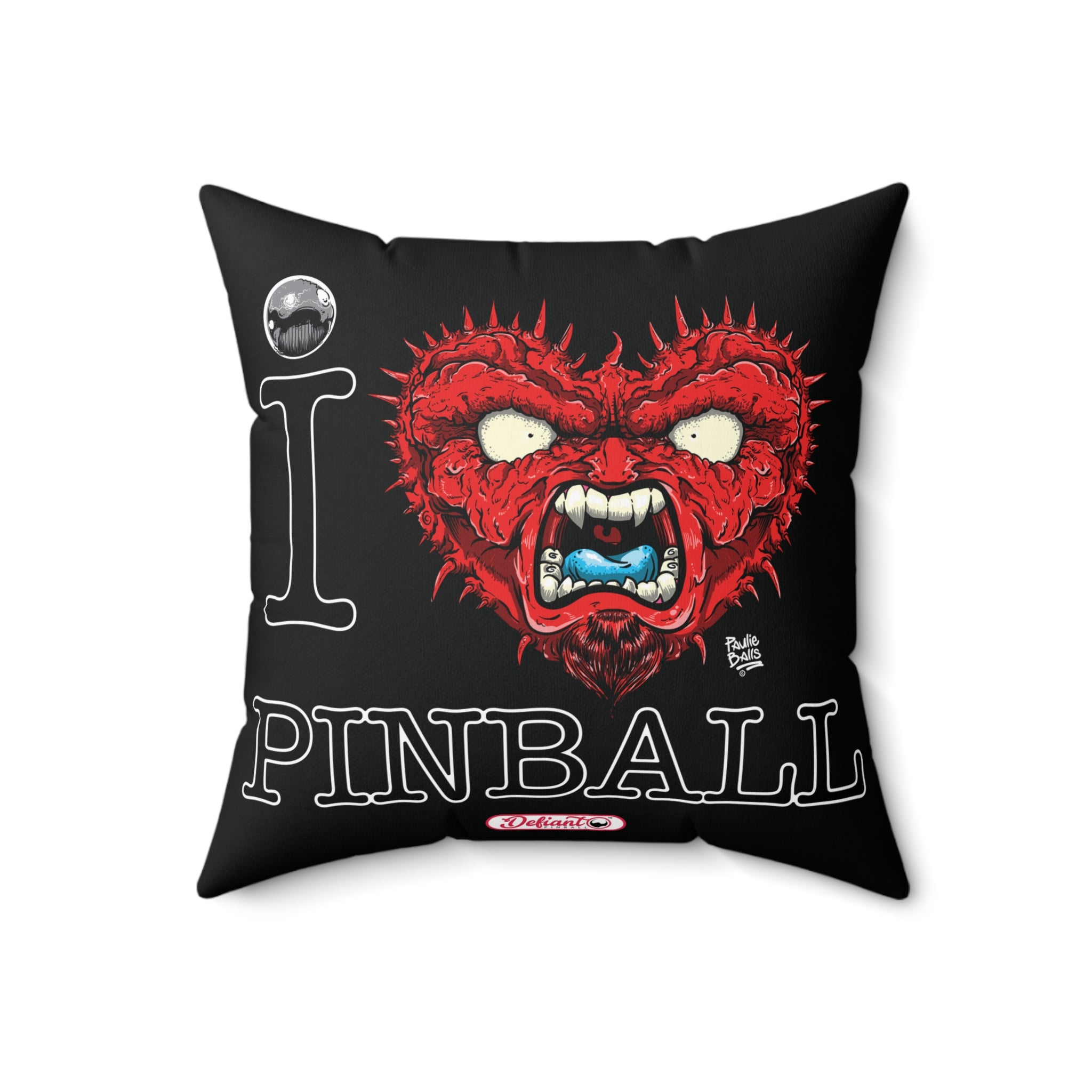 I LOVE PINBALL - Spun Polyester Square Pillow