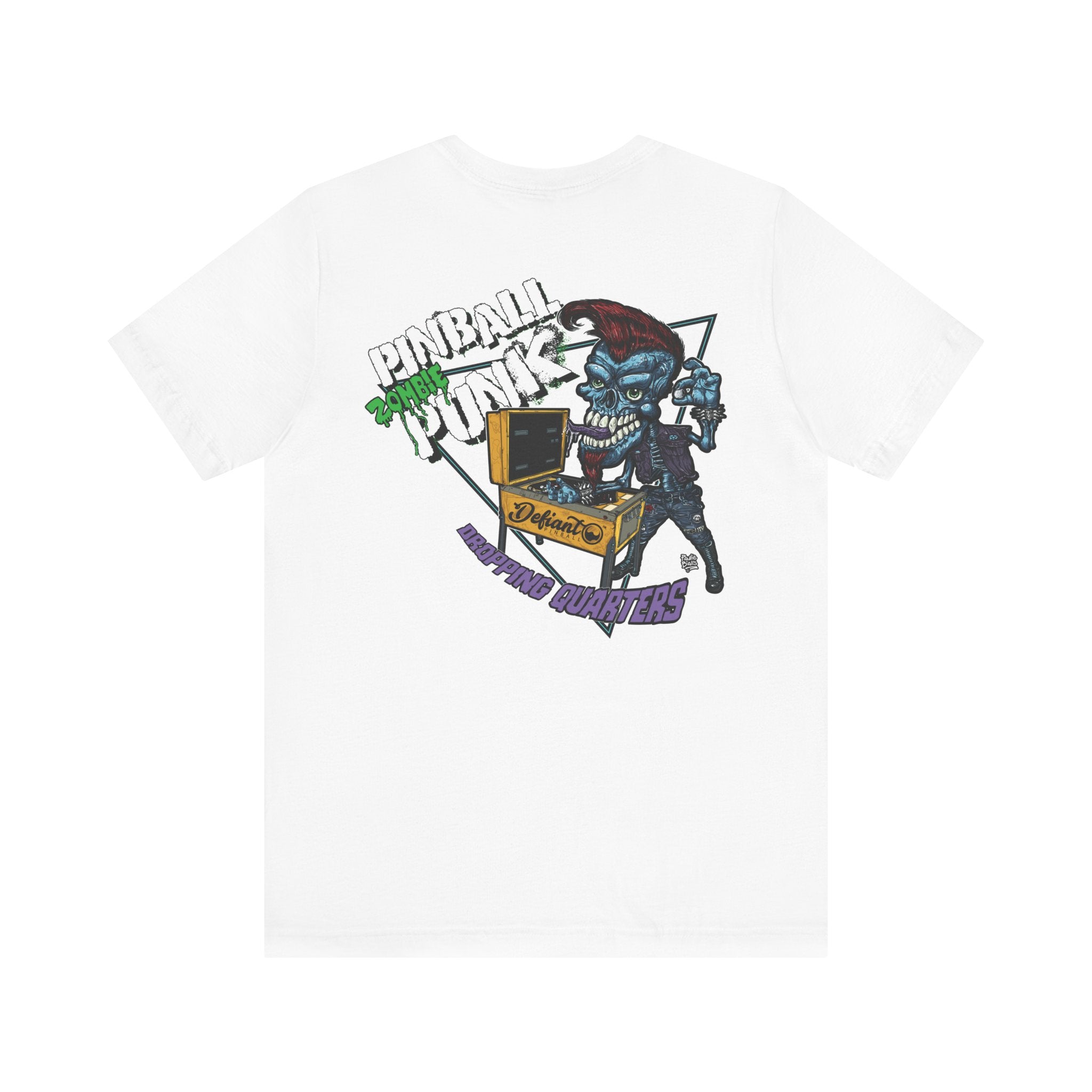 PINBALL Zombie PUNK  - Front & Back Print  Unisex Jersey Short Sleeve Tee