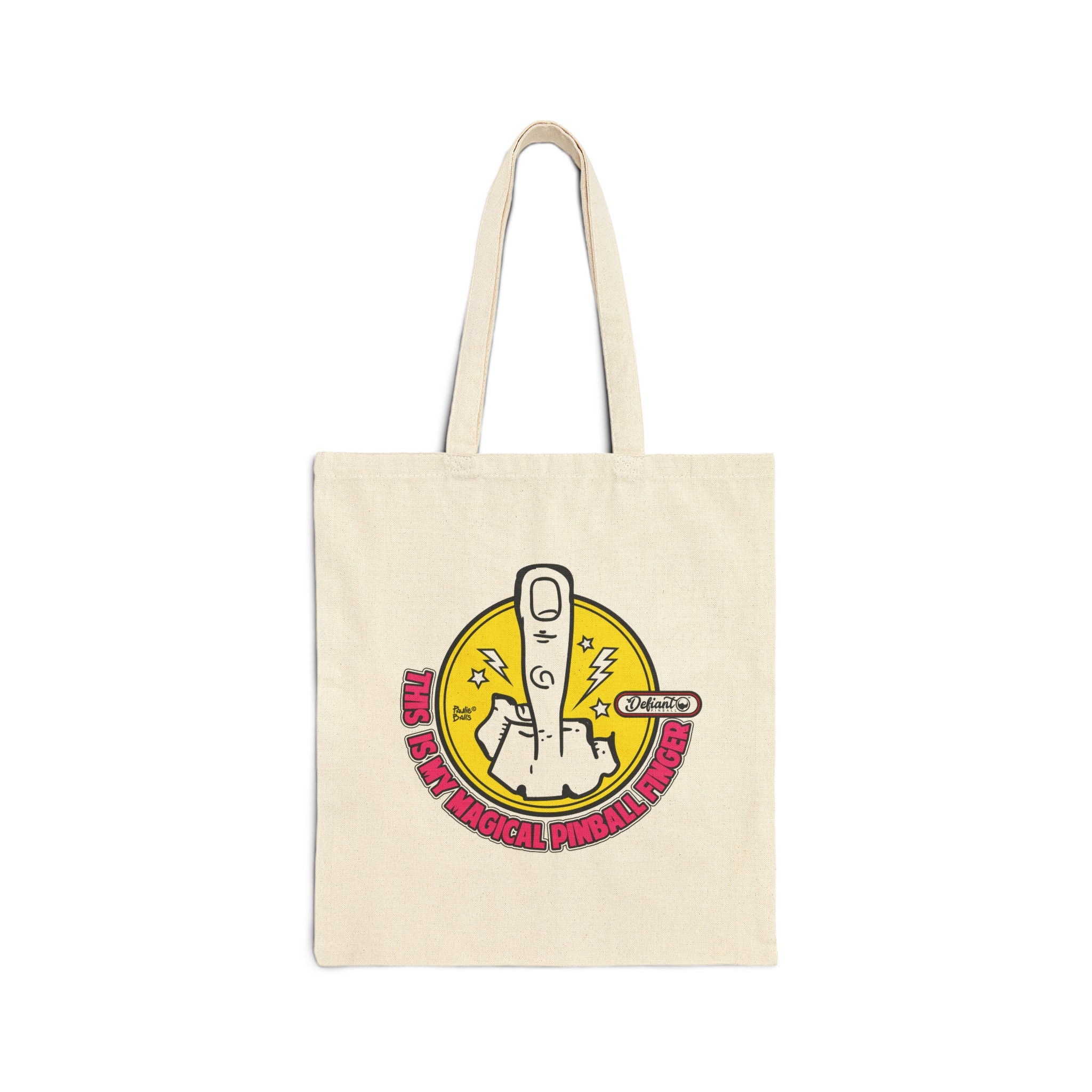 MAGICAL PINBALL FINGER - Cotton Canvas Tote Bag
