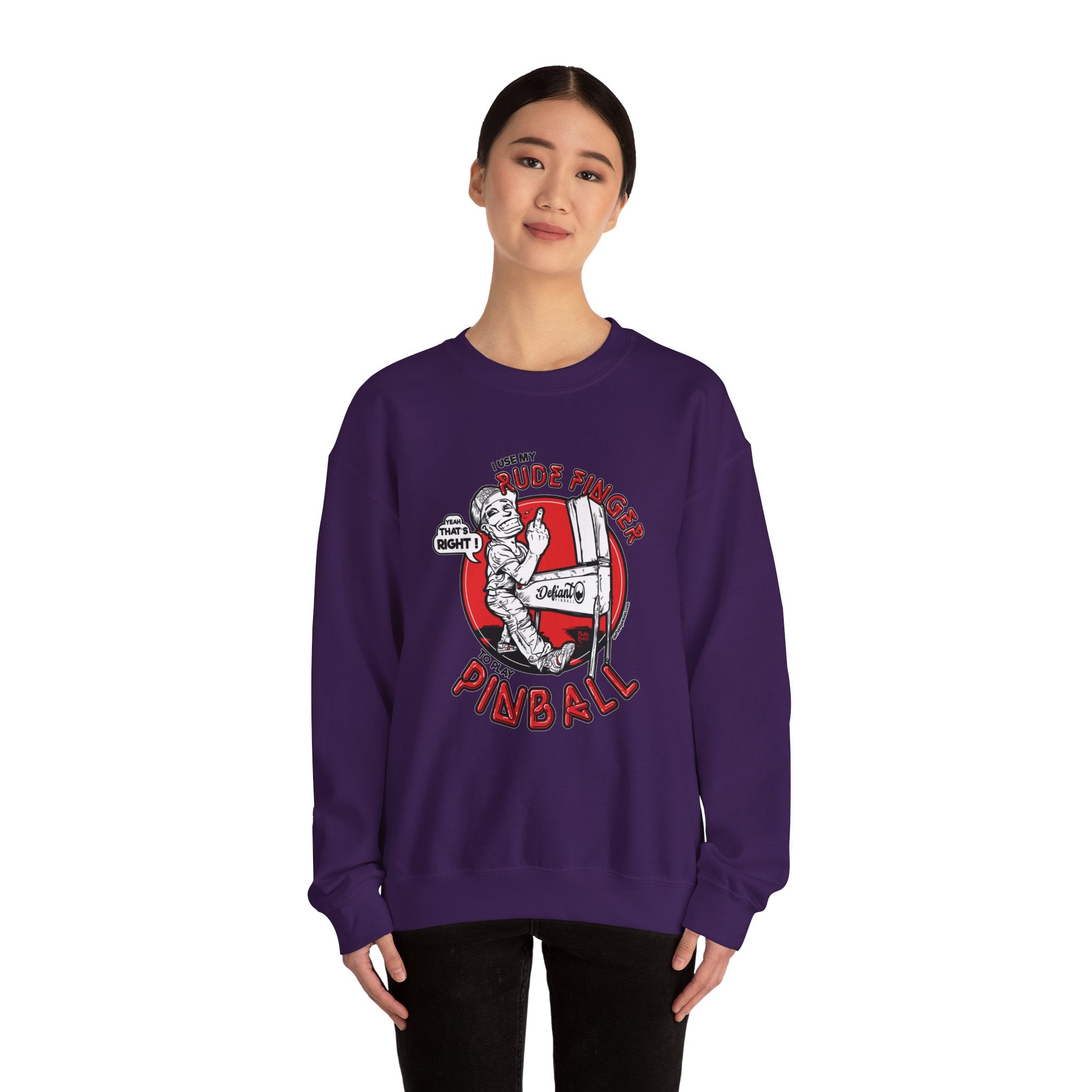 RUDE FINGER - Unisex Heavy Blend™ Crewneck Sweatshirt Jumper