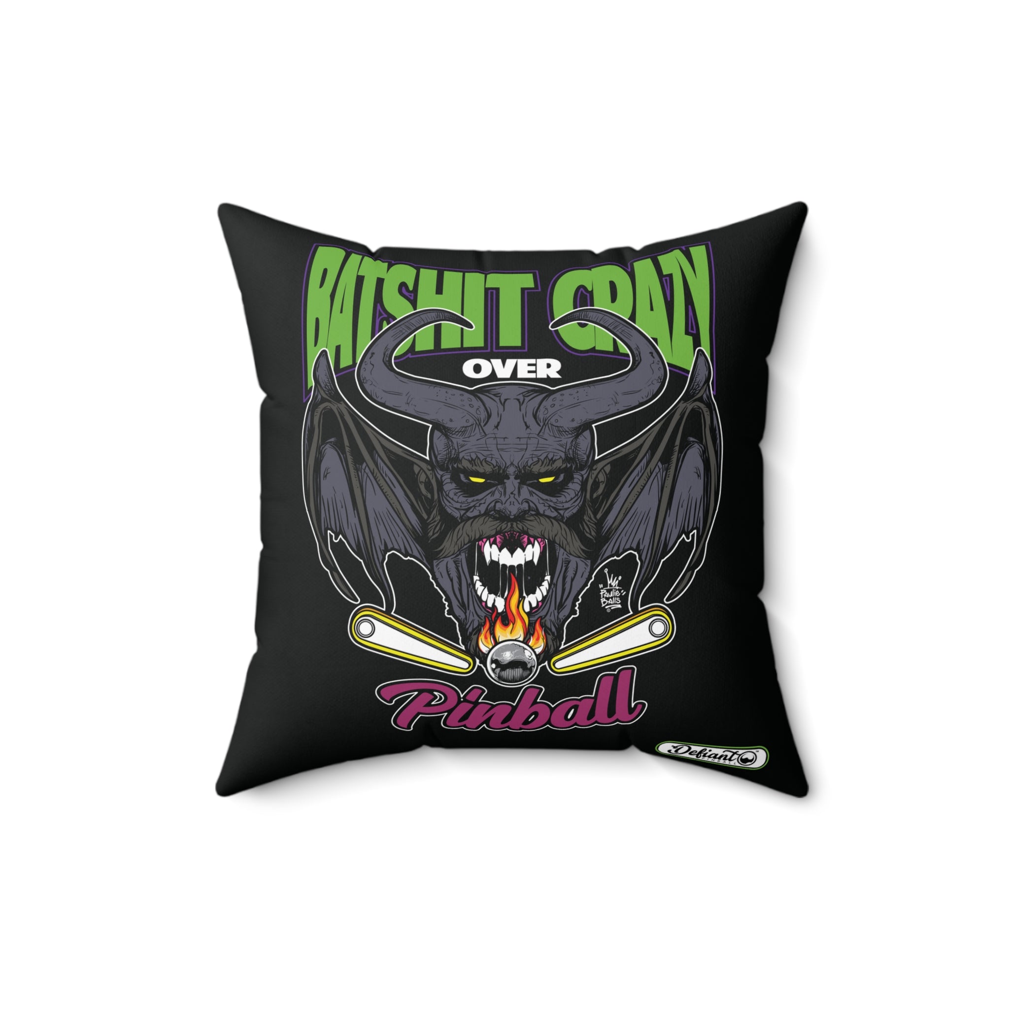 Bat Shit Crazy - Spun Polyester Square Pillow
