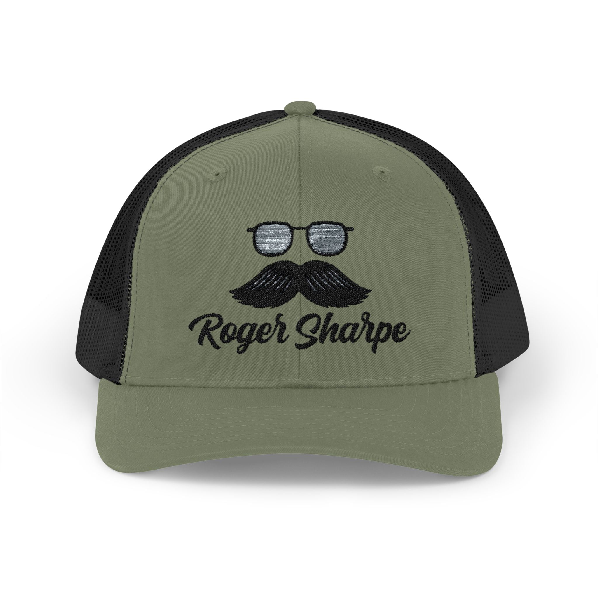 Roger Sharpe moustache icon- Snapback Trucker Cap