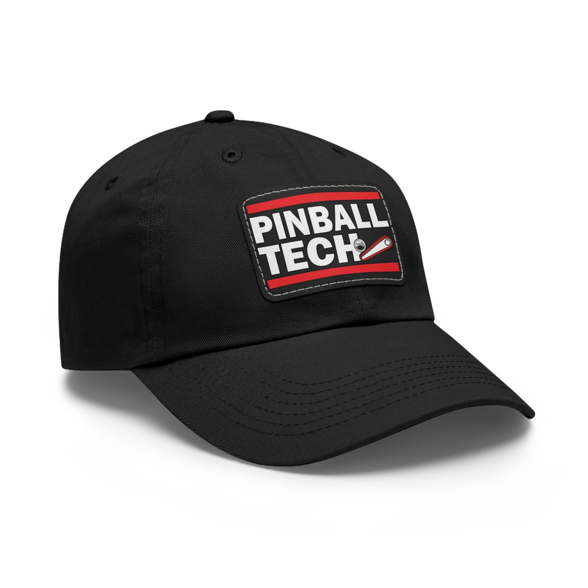 PINBALL TECH - Dad Hat with Leather Patch (Rectangle)
