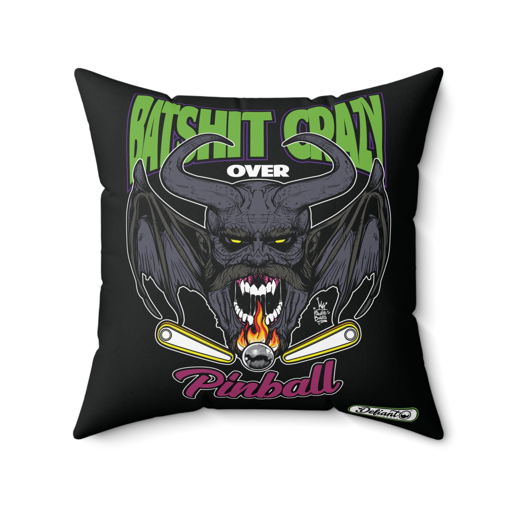 Bat Shit Crazy - Spun Polyester Square Pillow