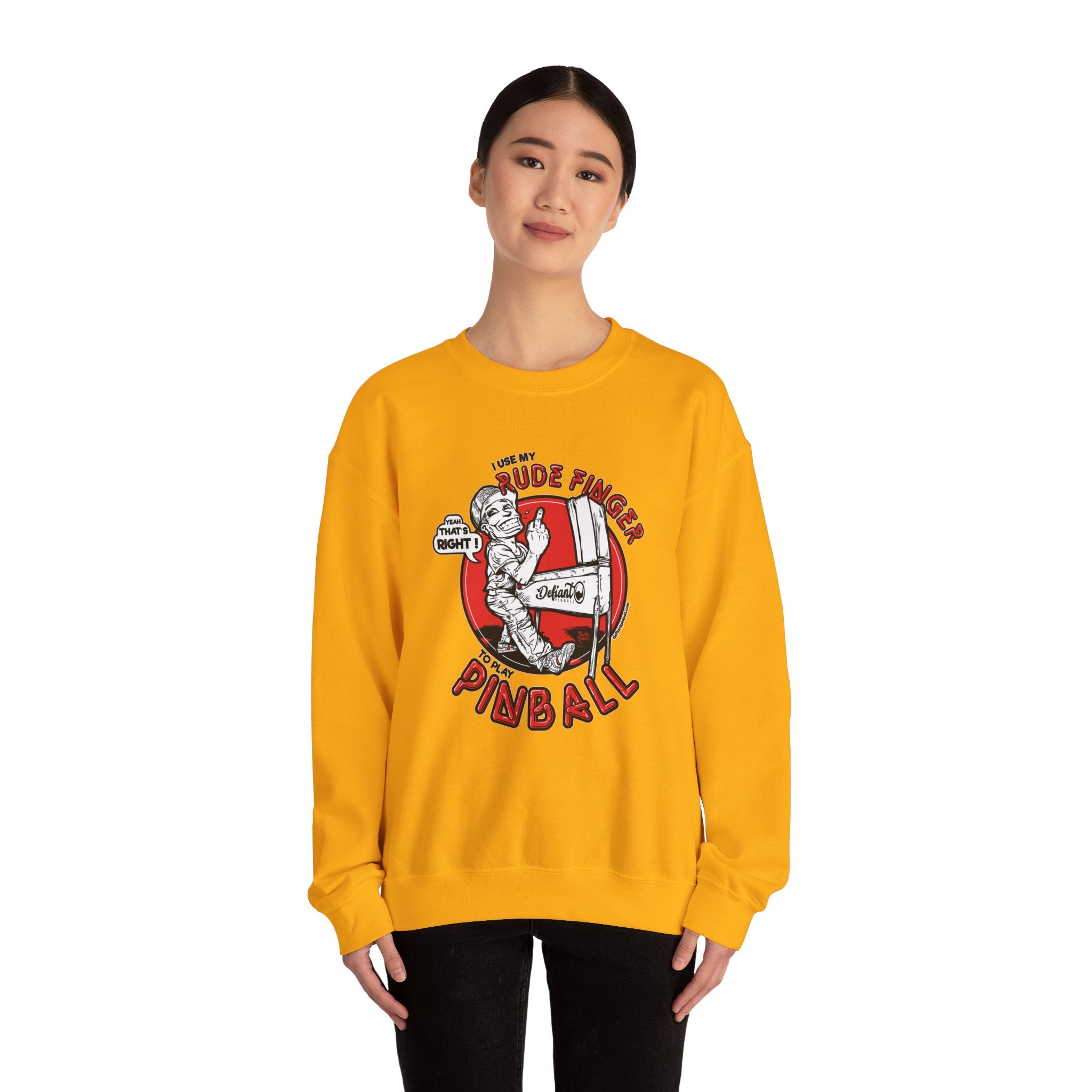 RUDE FINGER - Unisex Heavy Blend™ Crewneck Sweatshirt Jumper