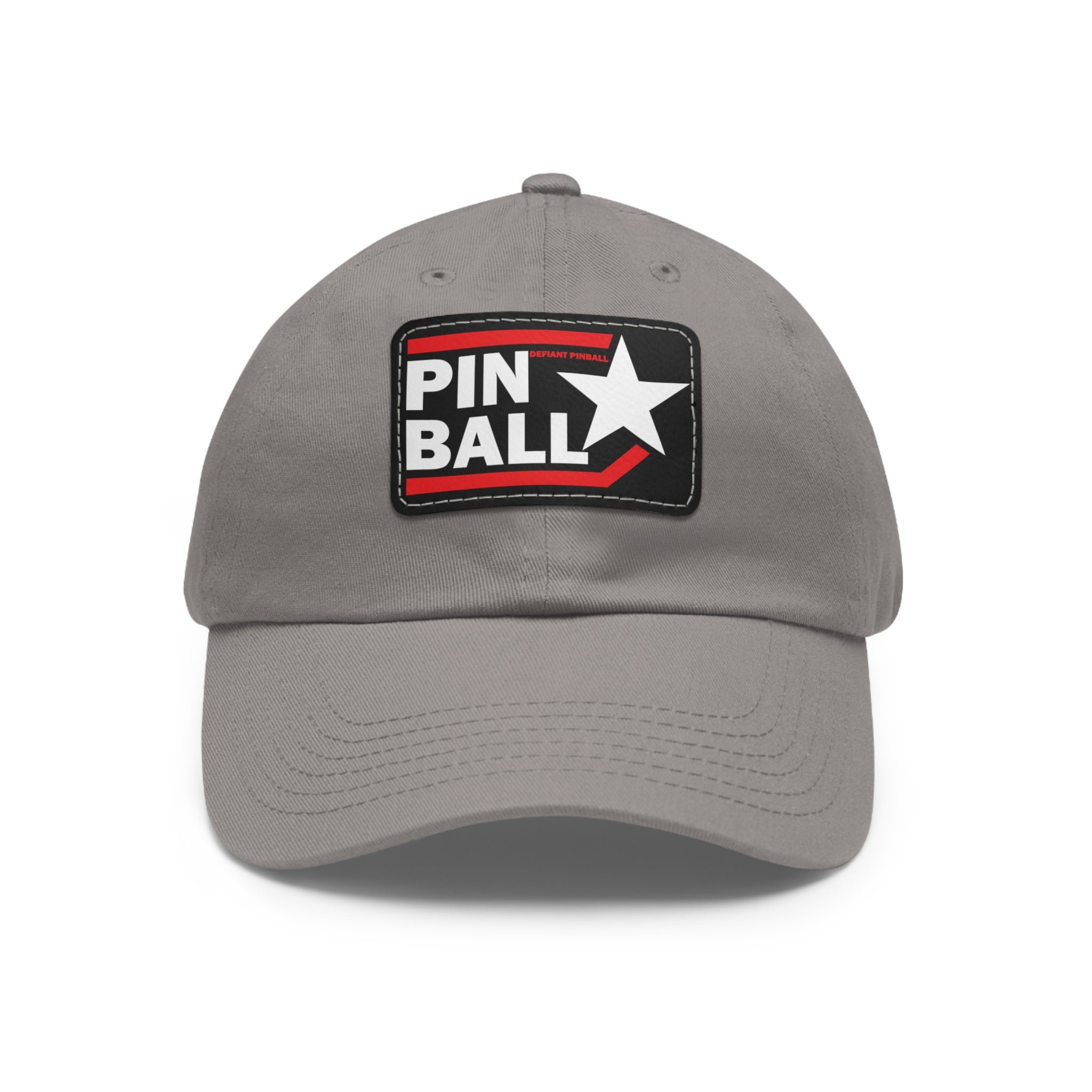 PINBALL Star - Dad Hat with Leather Patch (Rectangle)