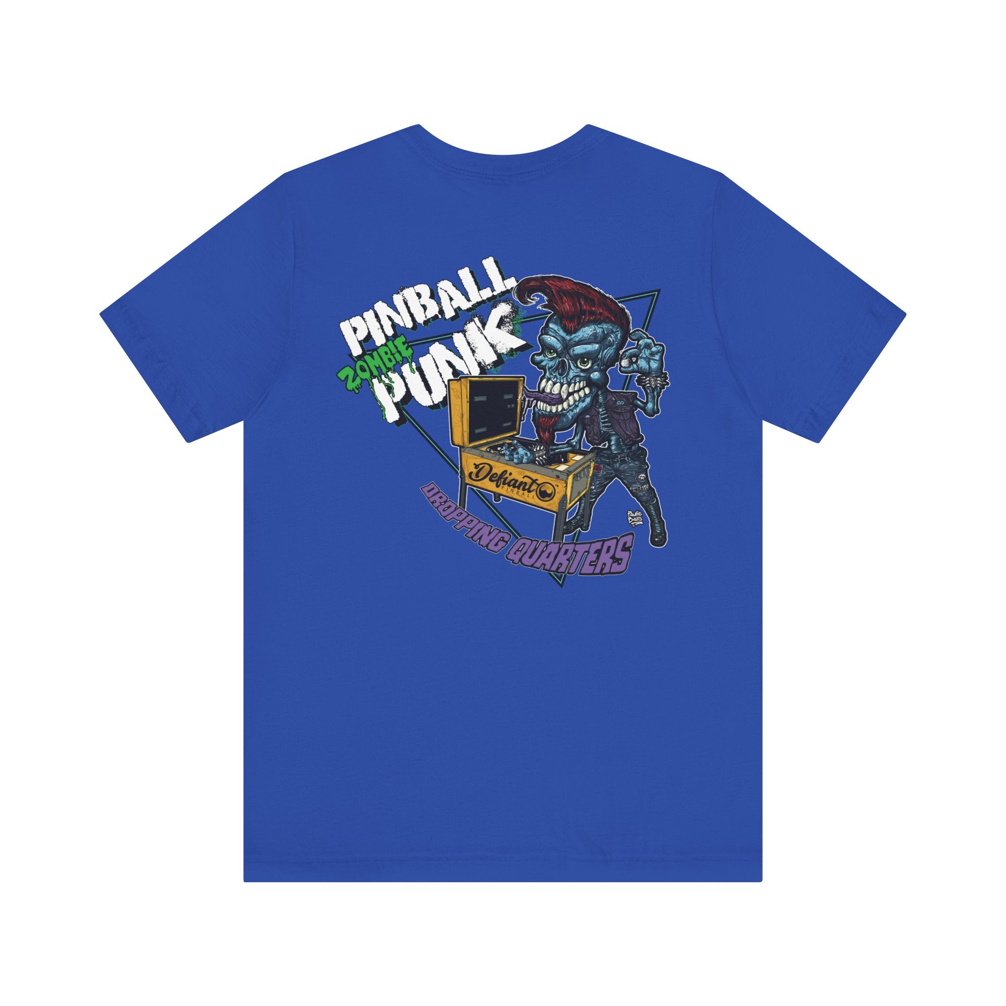 PINBALL Zombie PUNK  - Front & Back Print  Unisex Jersey Short Sleeve Tee