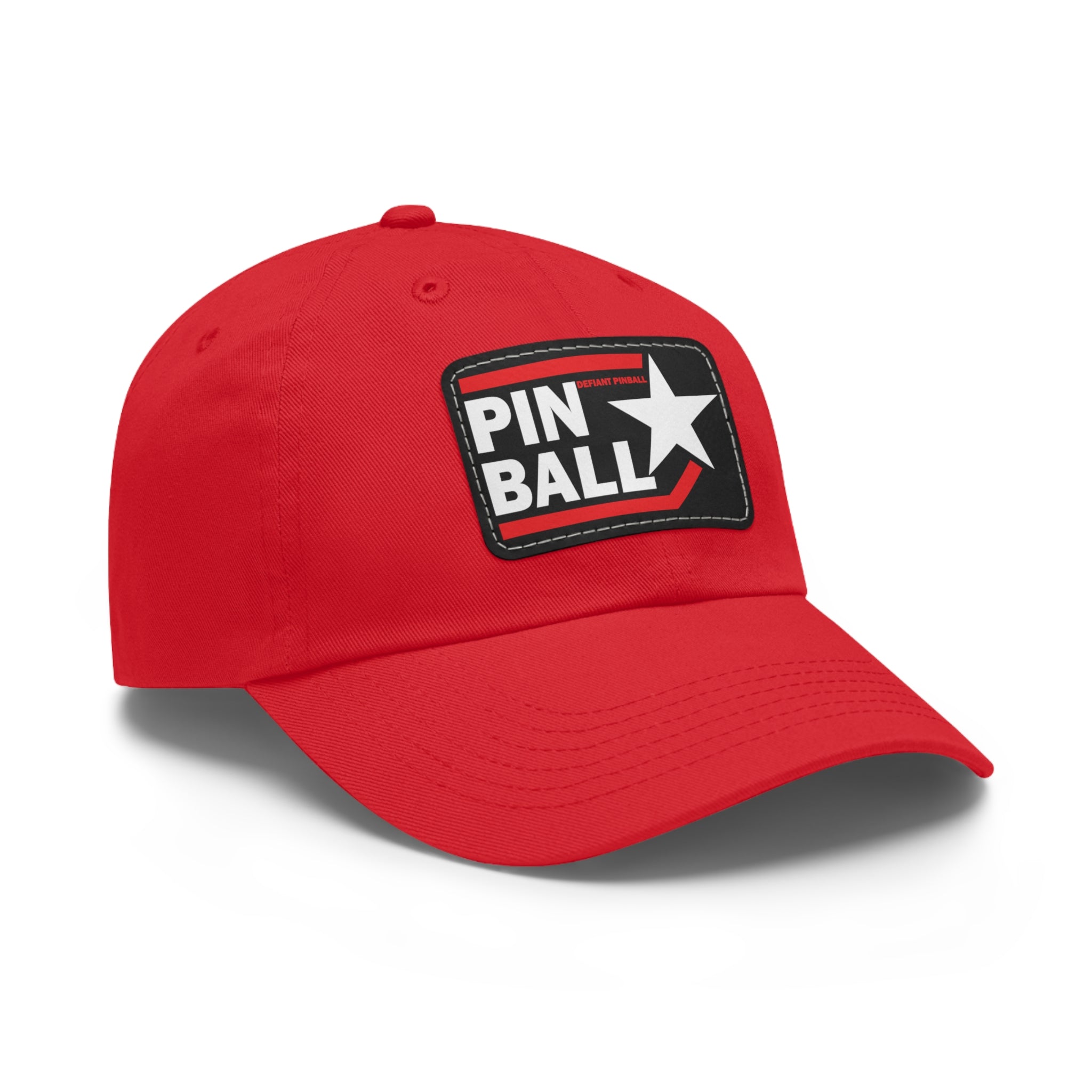 PINBALL Star - Dad Hat with Leather Patch (Rectangle)