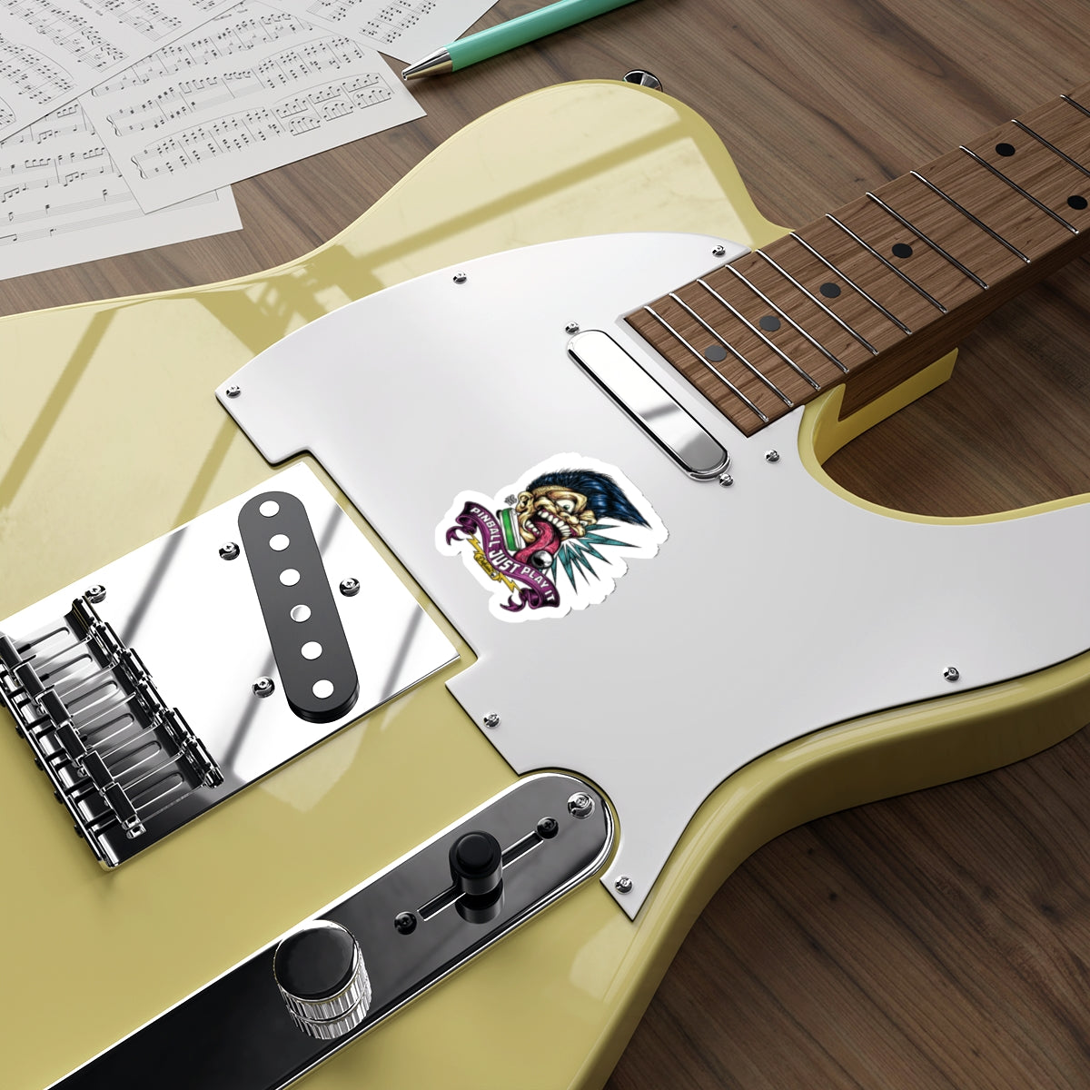 PINBALL JUST PLAY IT (Tongue Version) - Die-Cut Stickers