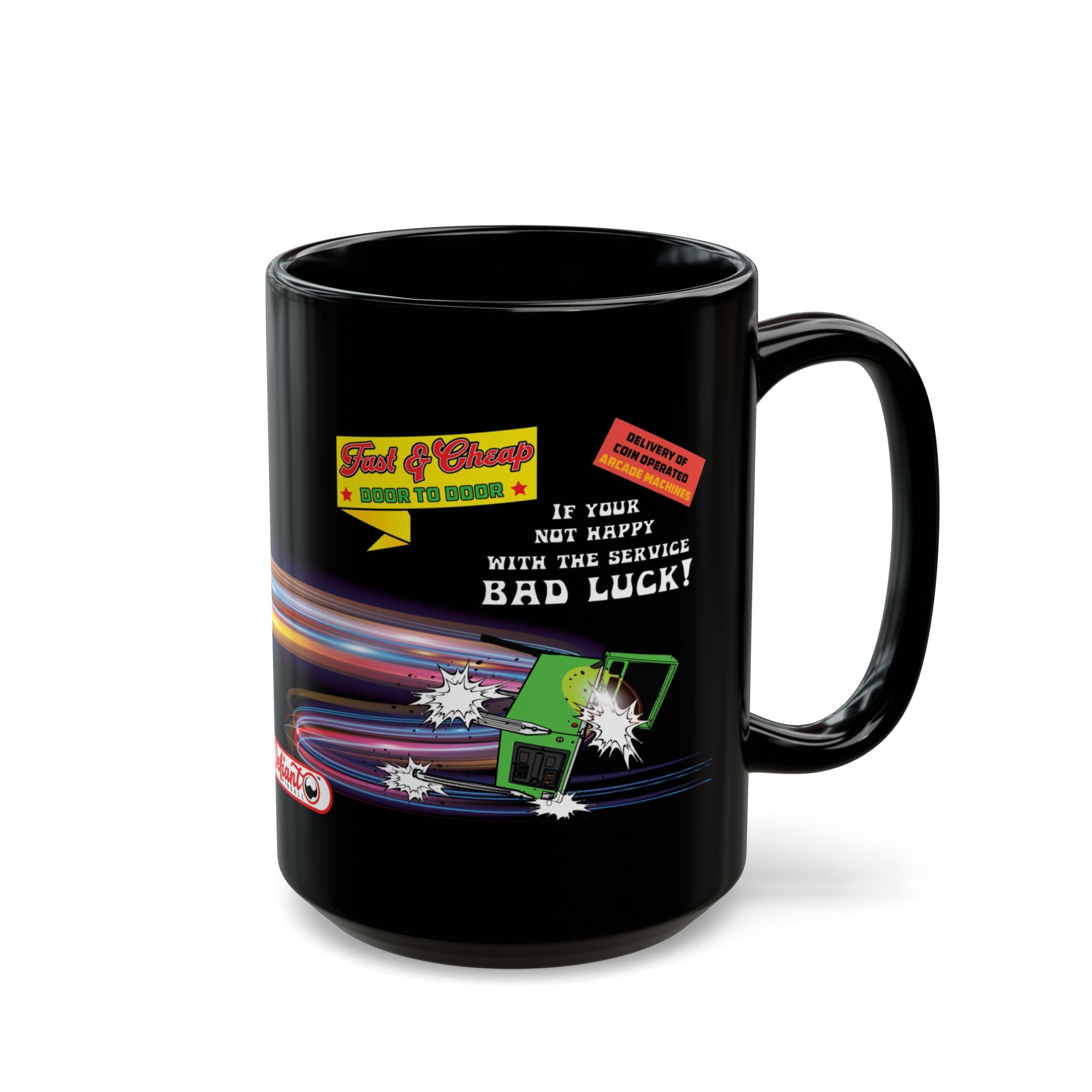 Pinball Delivery No Guarantee - Black Mug (11oz, 15oz)