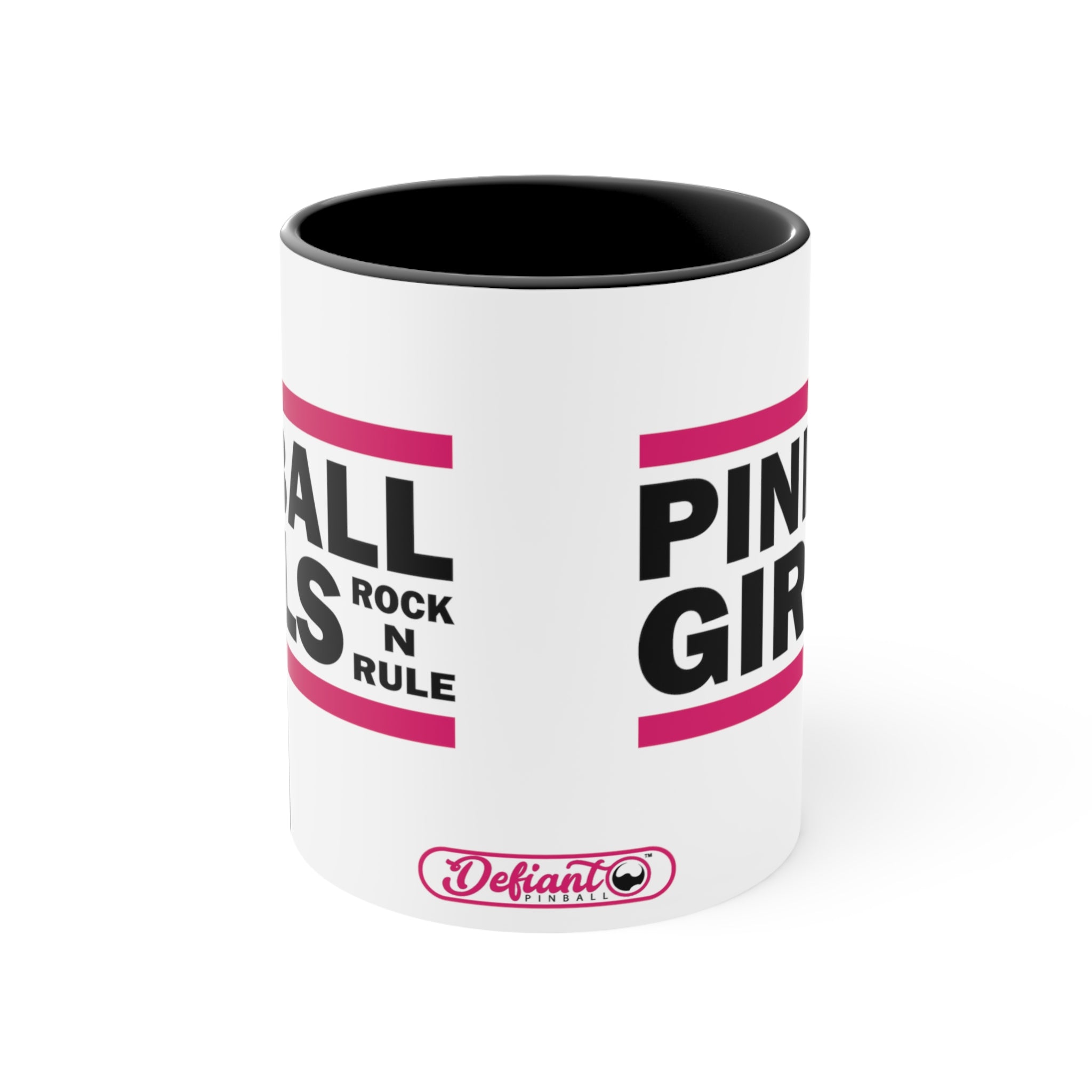 PINBALL GIRLS ROCK N RULE - Colorful Accent Mugs, 11oz