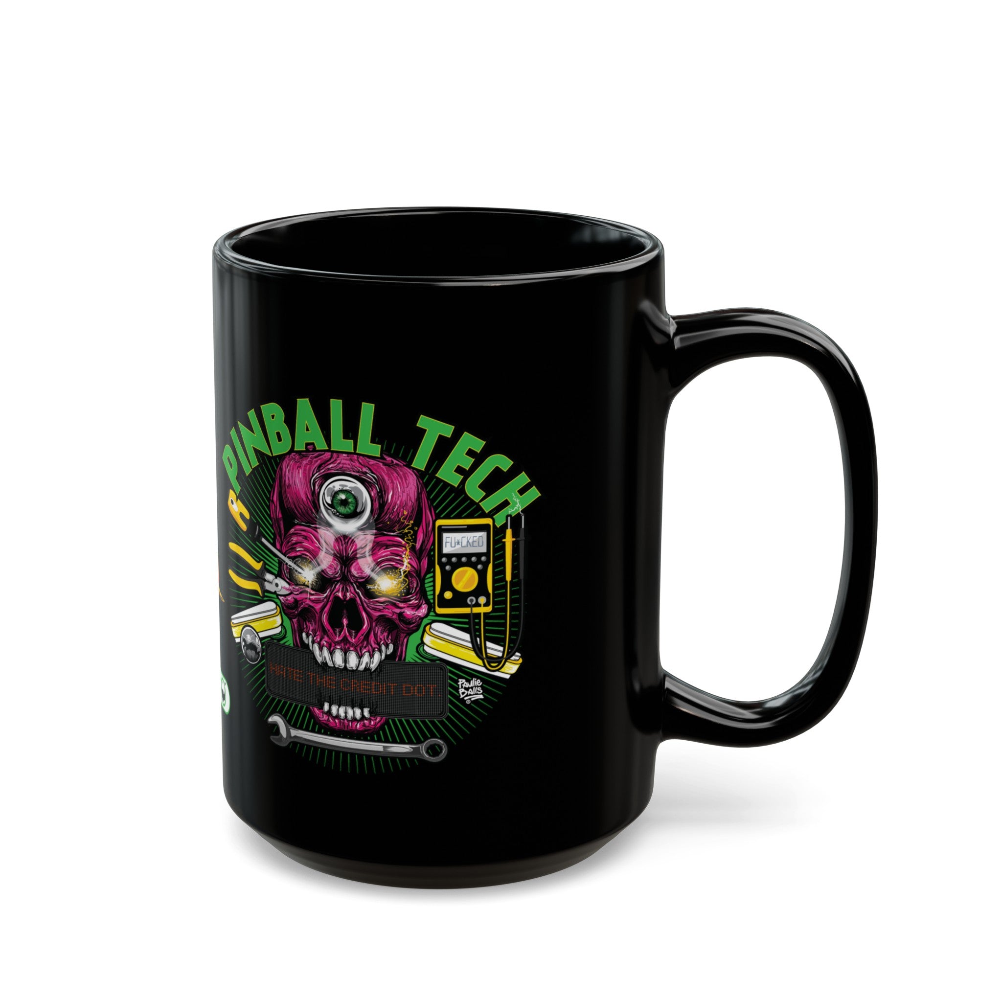 PINBALL TECH - Black Mug (11oz, 15oz)