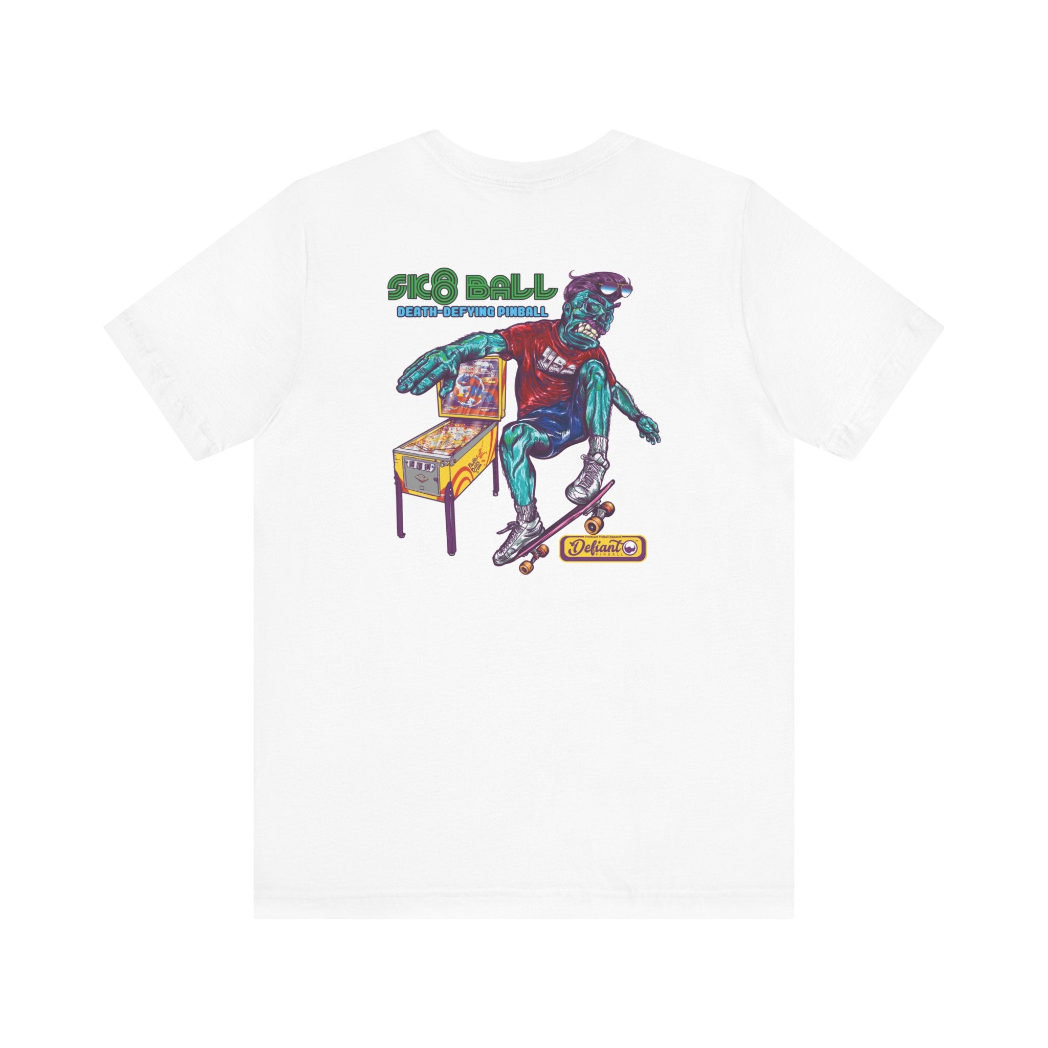 SK8 BALL - Front & Back Print Unisex Jersey Short Sleeve Tee